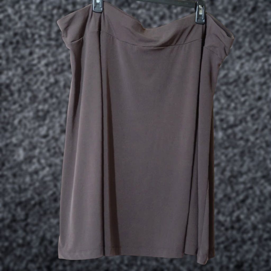 Merona Merona Skirt Brown A-Line Knee Length Pull On 28W/30W Women's 25" Stretch Size 28" / US 6 / IT 42 - 1 Thumbnail