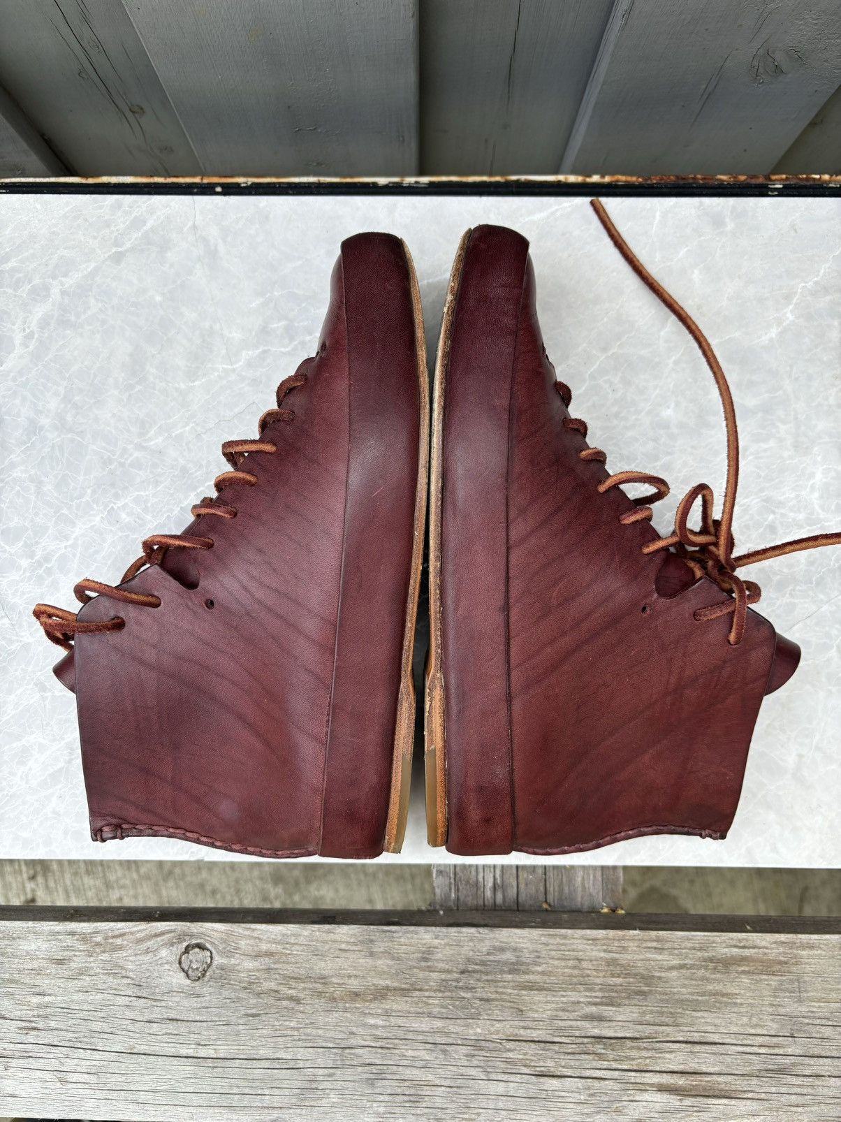 Designer × Feit Feit Classic High Leather Shoes Size 37 - 7 Goodyear Oxblood Size US 7 / IT 37 - 16 Thumbnail