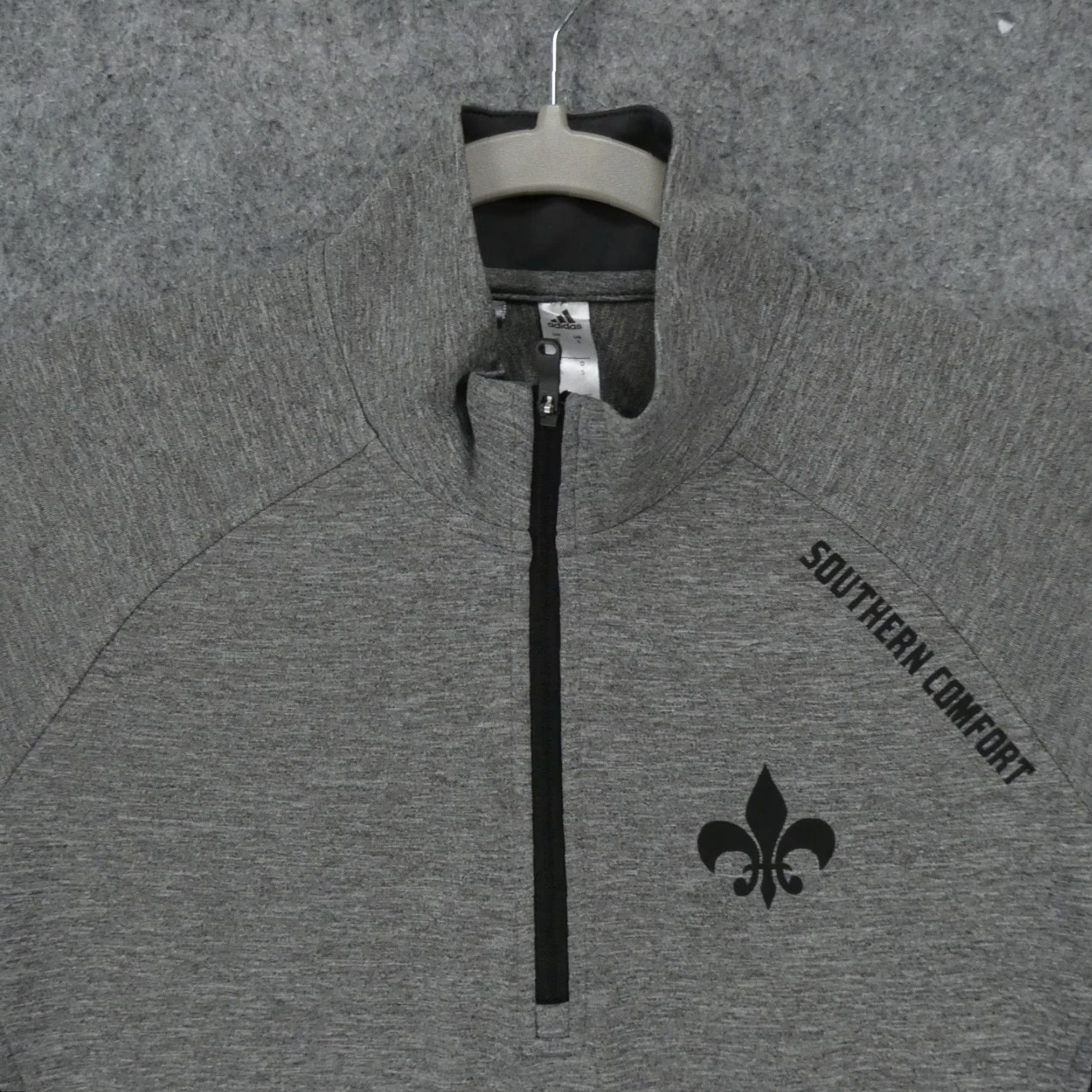 Adidas Adidas Shirt Womens Small Long Sleeve Gray Pullover 1/4 Zip Lightweight Size S / US 4 / IT 40 - 2 Thumbnail