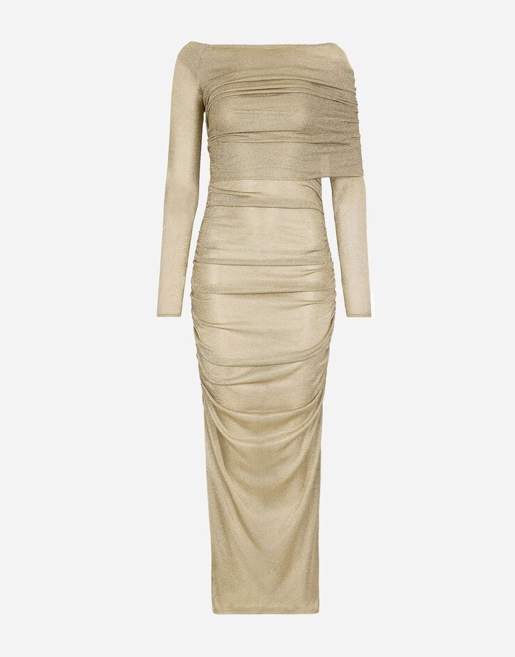 Dolce & Gabbana o1y0825 Midi Dress in Gold Size M / US 6-8 / IT 42-44 - 1 Thumbnail