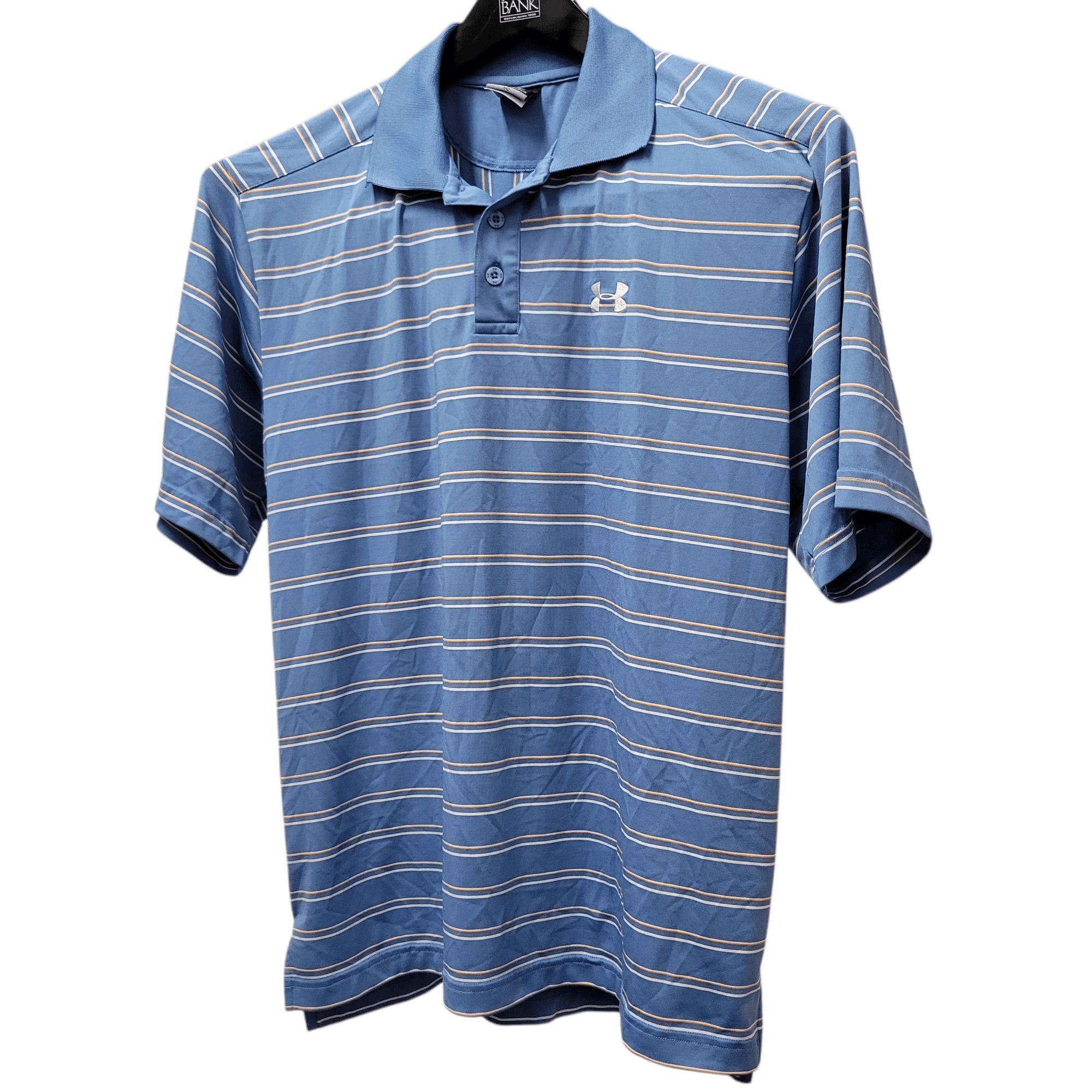 Under Armour Under Armour Embroidered Logo Striped Polo Shirt Size Medium Size US M / EU 48-50 / 2 - 4 Thumbnail