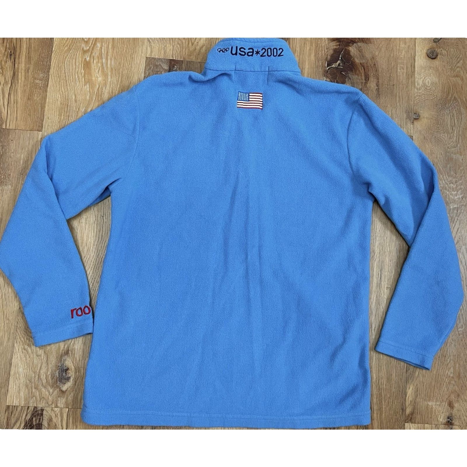 Roots VINTAGE Roots USA Olympic Team Unisex M Quarter Zip Fleece Pullover Sweatshirt 1/4 Zip Blue 2002 Mens Womens Sleeve 23.25” Size US M / EU 48-50 / 2 - 4 Thumbnail
