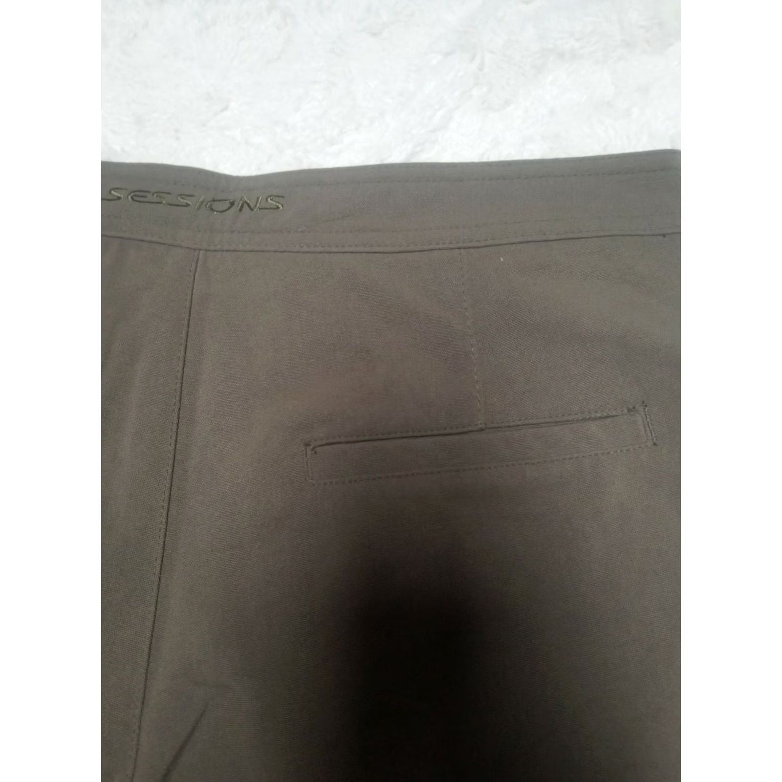 Vintage Sessions Brooklyne Cargo Pants Womens Size 7 Green High Rise New Zip Pockets Size 28" / US 6 / IT 42 - 5 Thumbnail