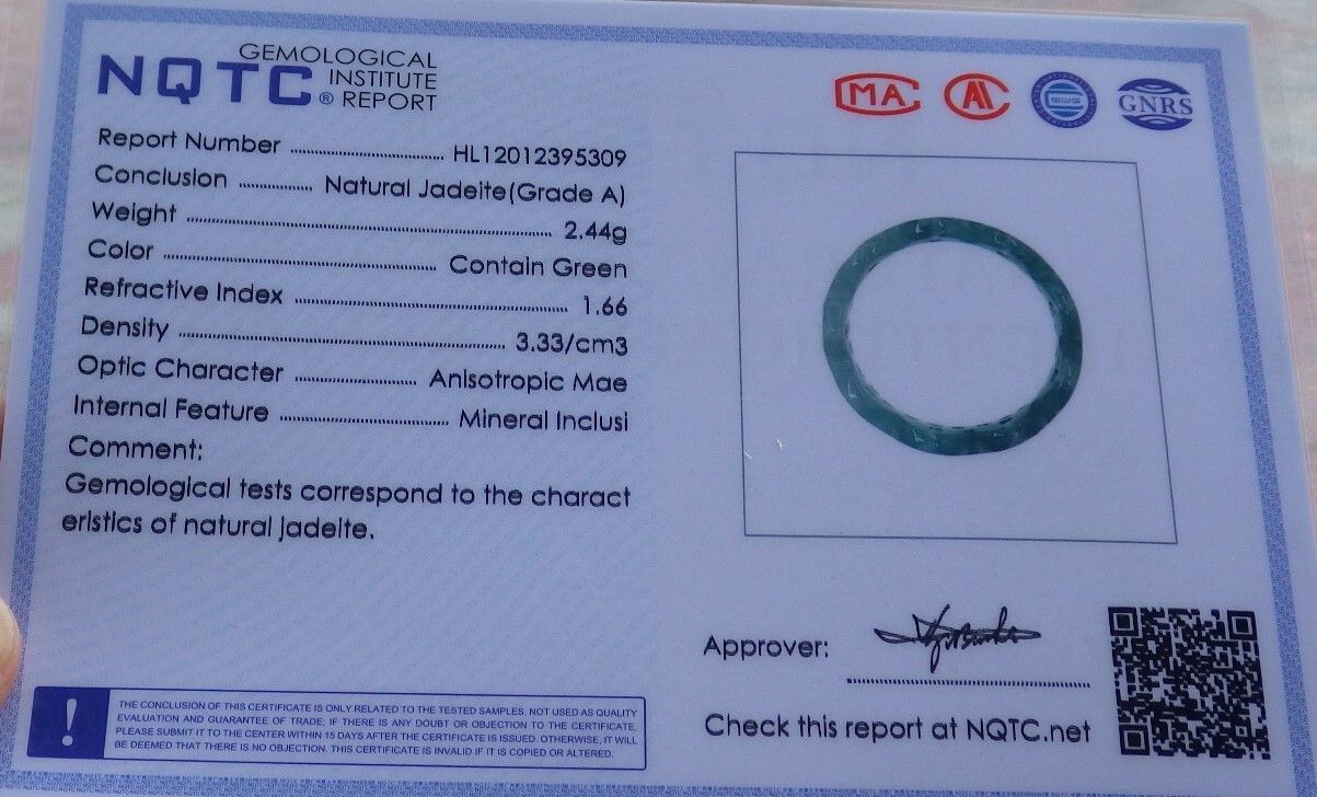 Other 108627 VS Certified JADE Jadeite Green RING Coin NO 8 Size ONE SIZE - 8 Thumbnail