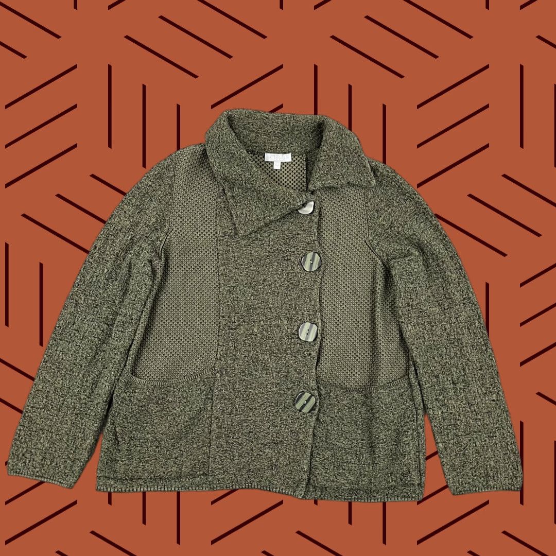 Habitat Habitat Clothes To Live In Cardigan Womens Medium Green Jacket Pockets Size M / US 6-8 / IT 42-44 - 1 Thumbnail