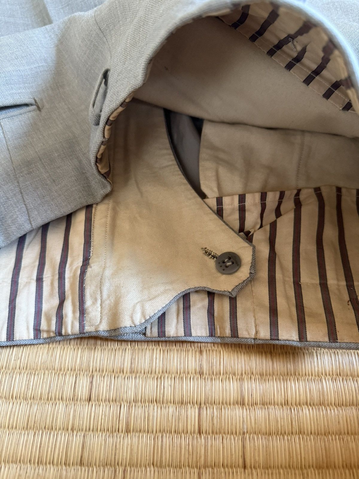 Other Spring&Summer Vintage Japanese Light Grey Linen–Wool Slacks Size US 32 / EU 48 - 10 Thumbnail