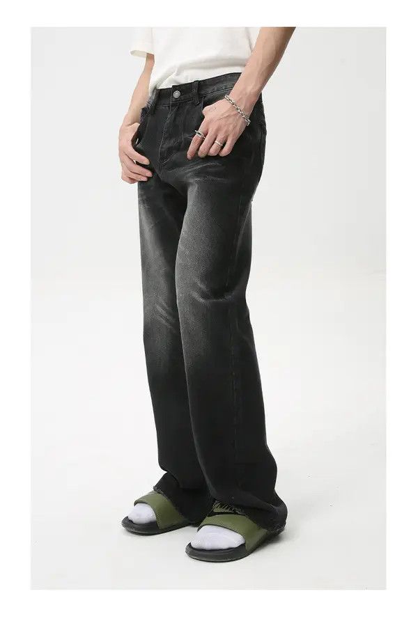 Japanese Brand Chiaki x Hiro Black Vintage Washed Relaxed Flared Jeans Size US 32 / EU 48 - 2 Thumbnail