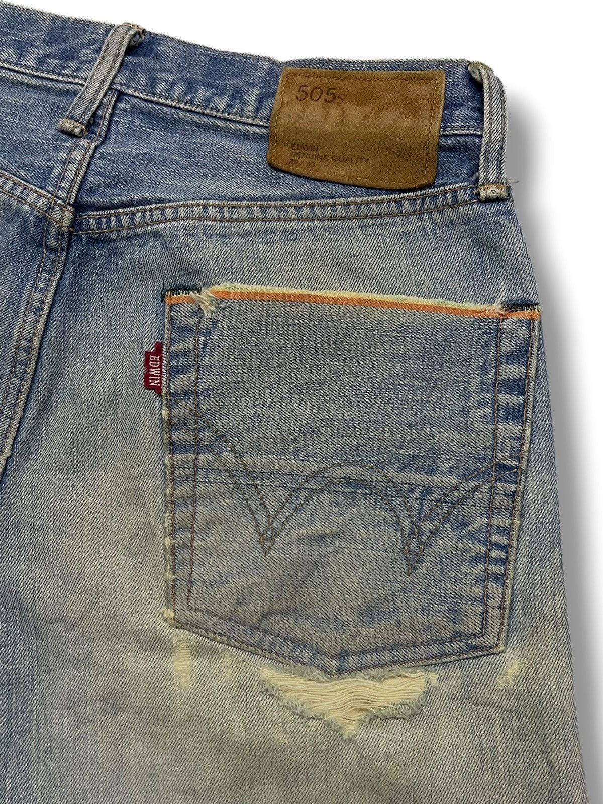 Edwin Vintage Edwin 505s Selvedge Denim Japan - Distressed Denim Size US 28 / EU 44 - 8 Thumbnail