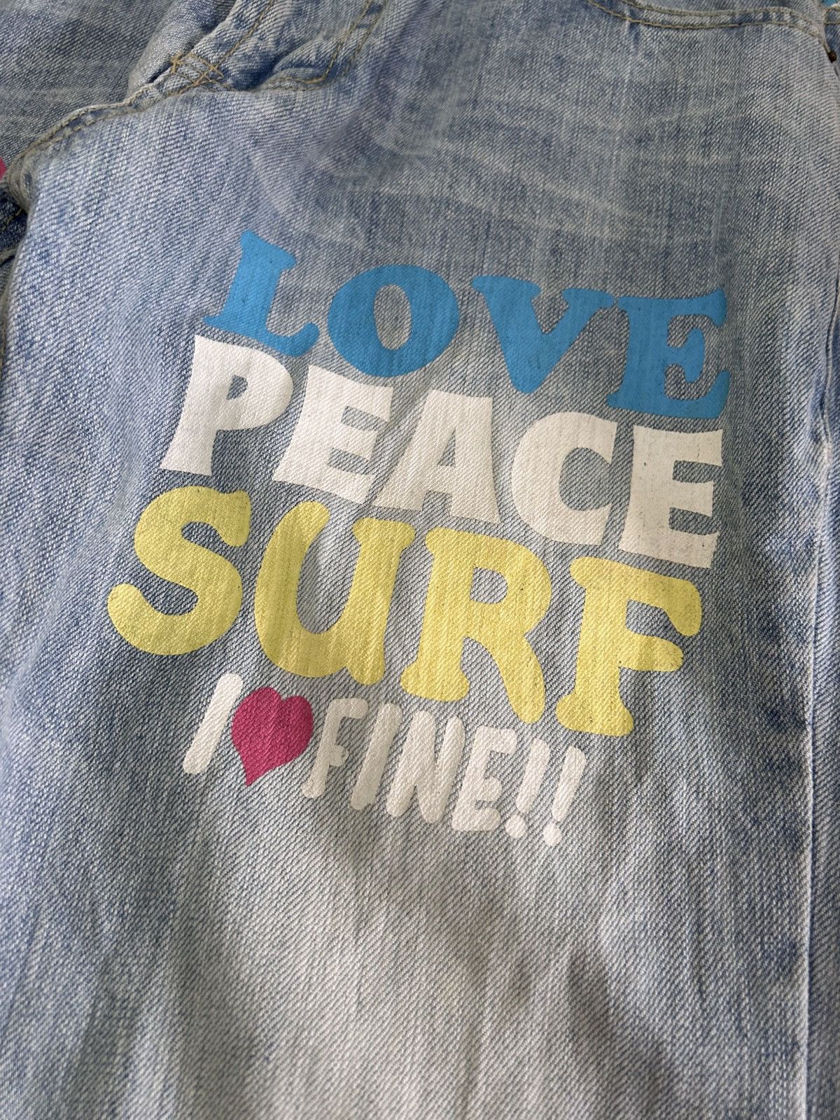 Japanese Brand × Vintage Vintage Japanese CLONE DEVGRU Love Peace Surf Jeans Size US 31 - 12 Thumbnail