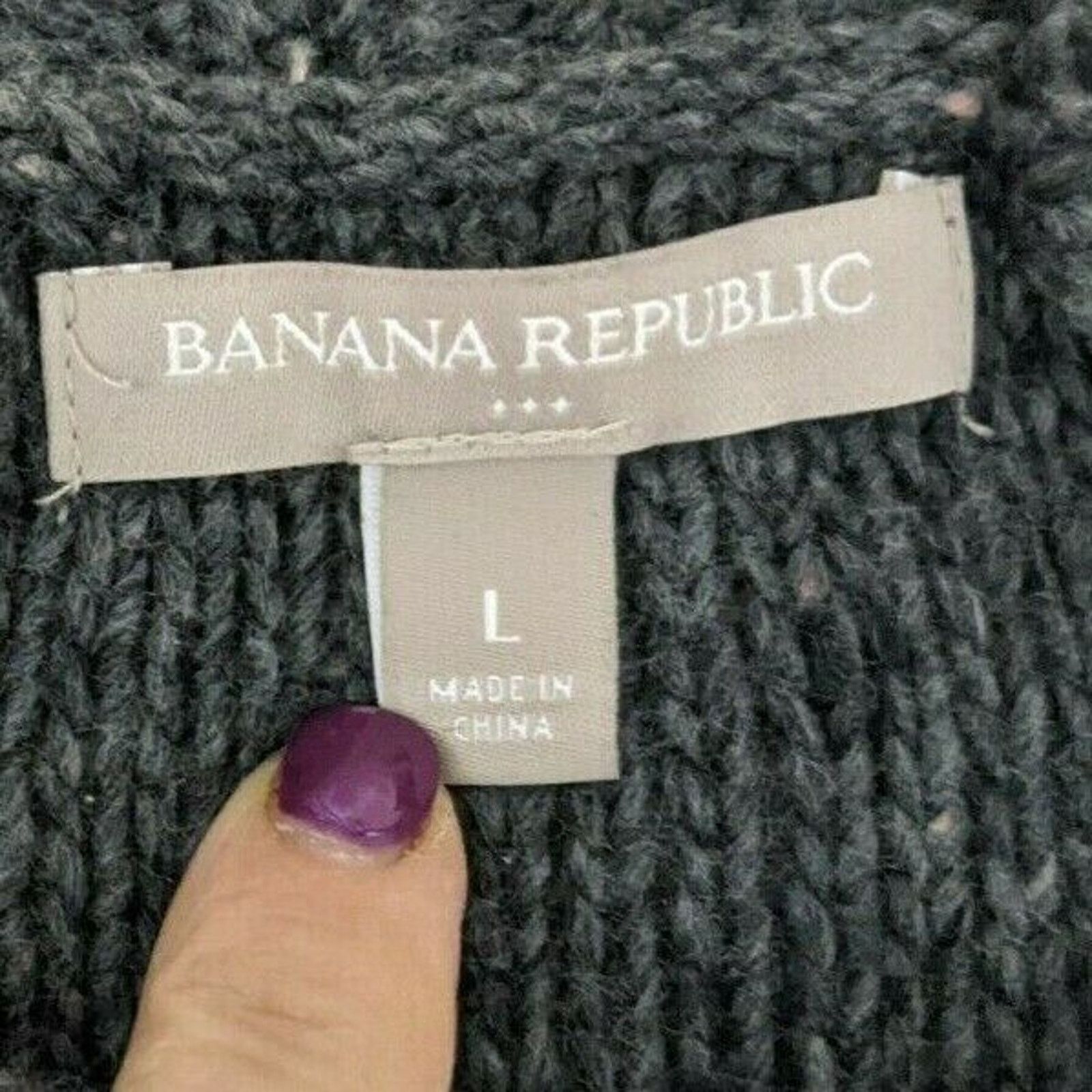 Banana Republic Banana Republic Men's Cabled Sweater Size Large Size US L / EU 52-54 / 3 - 3 Thumbnail
