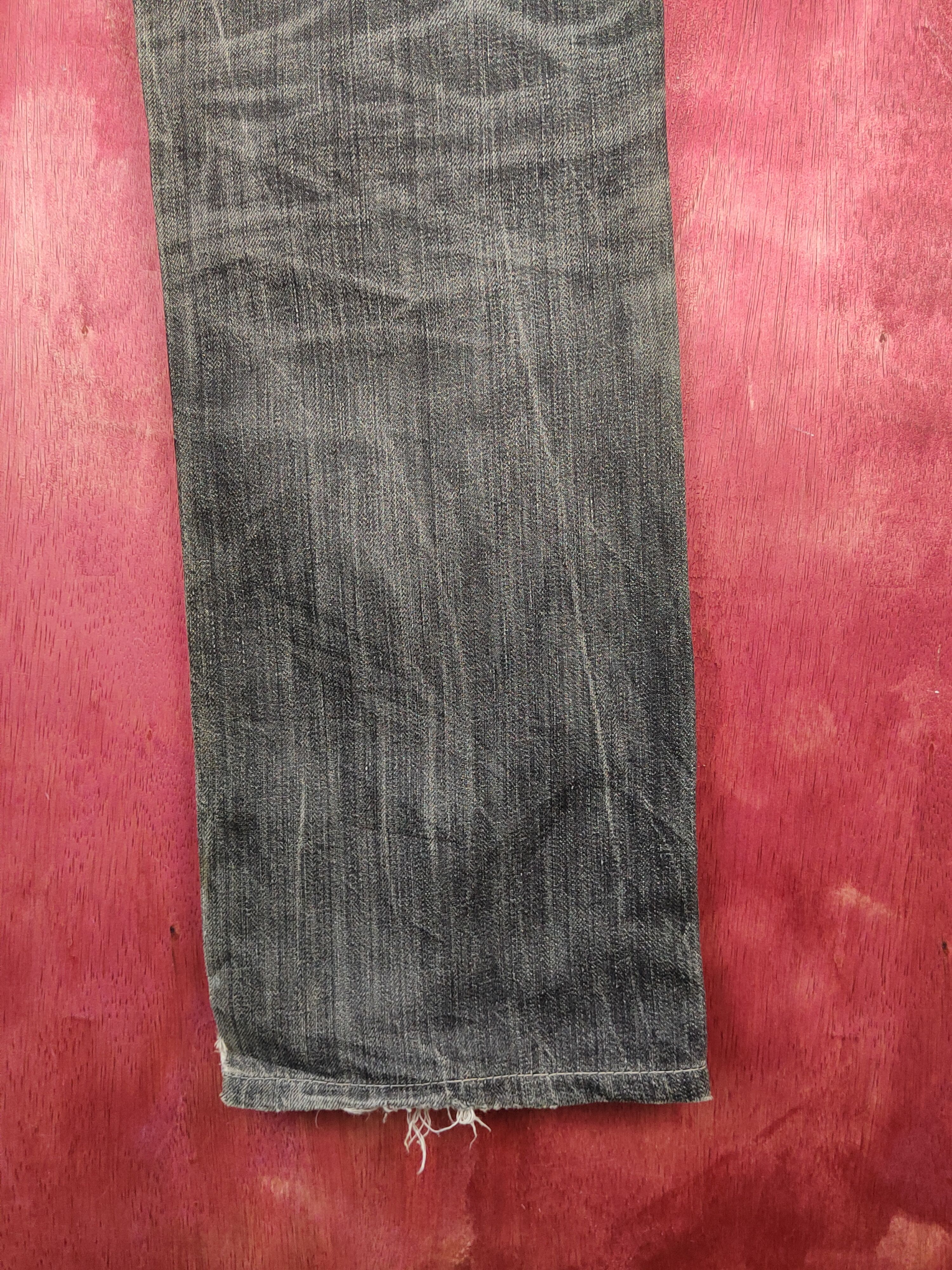 Edwin Edwin Black Faded Distressed Ripped Jeans #S1630 Size US 33 - 14 Thumbnail