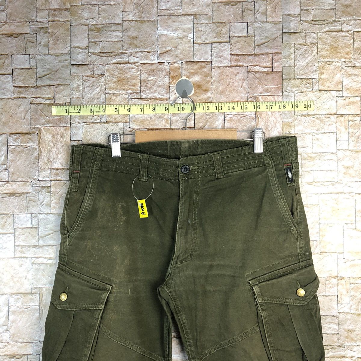 Japanese Brand Genide japan Green utility tactical Cargo Pants #A590 Size US 35 - 4 Thumbnail
