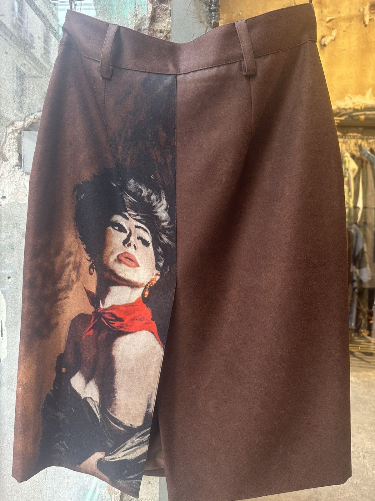 Prada Prada Brown Mikado Girl Poster Skirt IT 44 Size 30" / US 8 / IT 44 - 5 Thumbnail