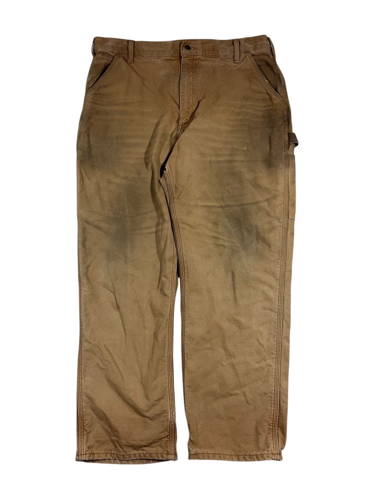 Carhartt Carhartt B111 BRN Flannel Lined Work Pants Faded Brown Size US 38 / EU 54 - 1 Thumbnail