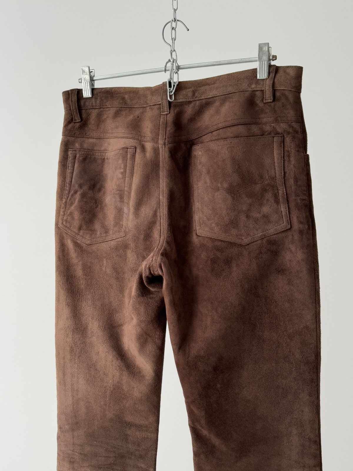 Leather × Levi's × Vintage 1970s Vintage Levi’s Cowboy Cowhide Suede Brown Pants Size US 32 / EU 48 - 10 Thumbnail