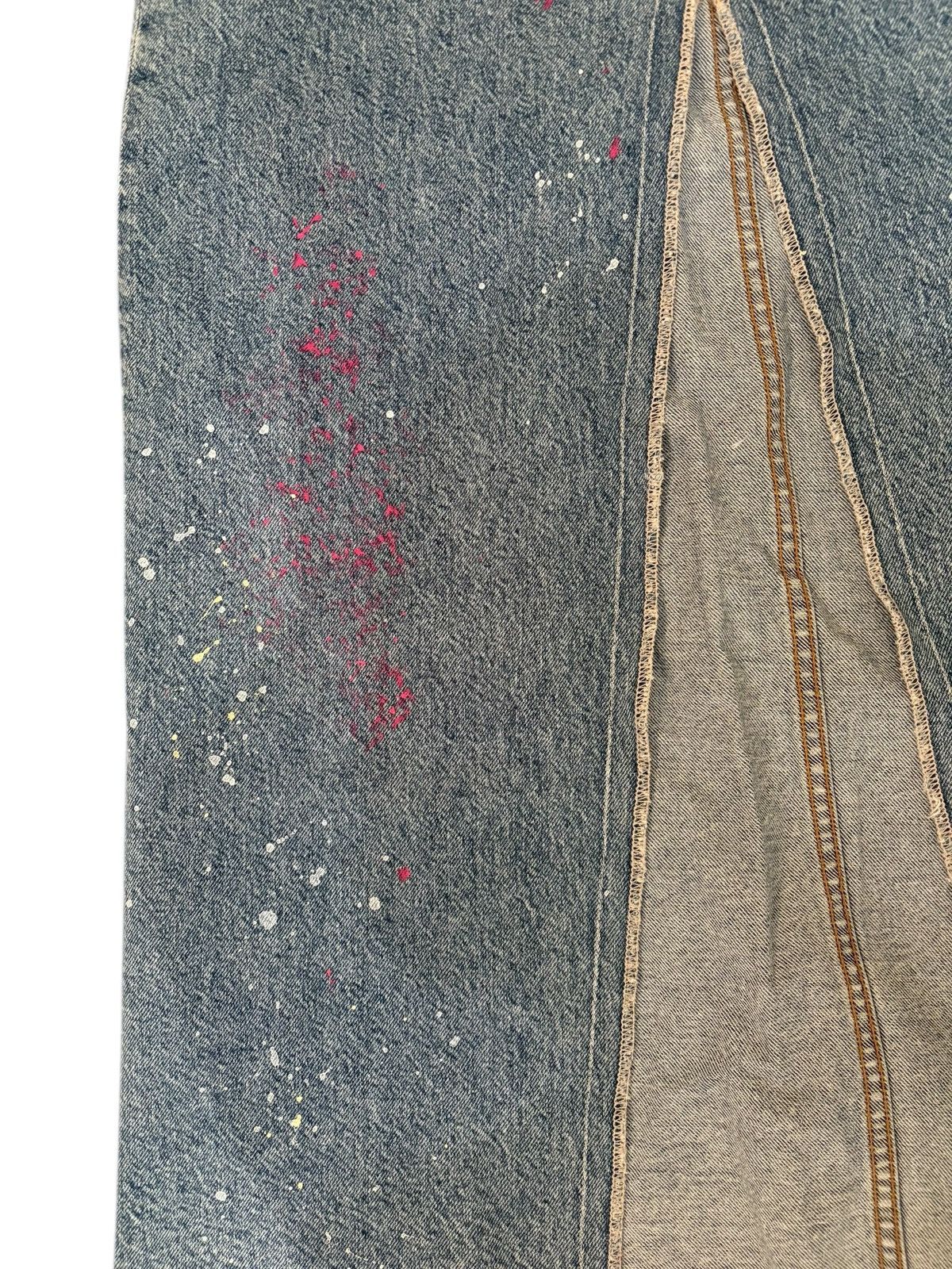 NSF NSF Daisy Maxi Denim Skirt Pink Paint Splatter Rigid Sz 28 Size 28" / US 6 / IT 42 - 3 Thumbnail