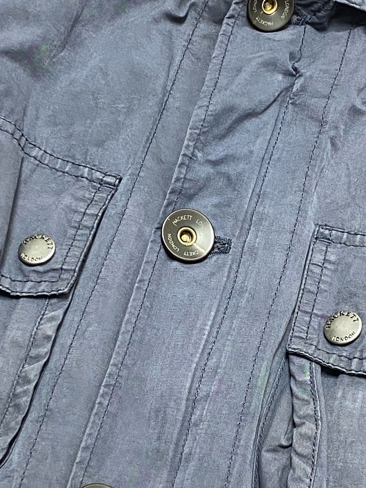 Hackett Vintage HACKETT Multi Pocket Navy Faded Light Jacket Size US M / EU 48-50 / 2 - 3 Thumbnail