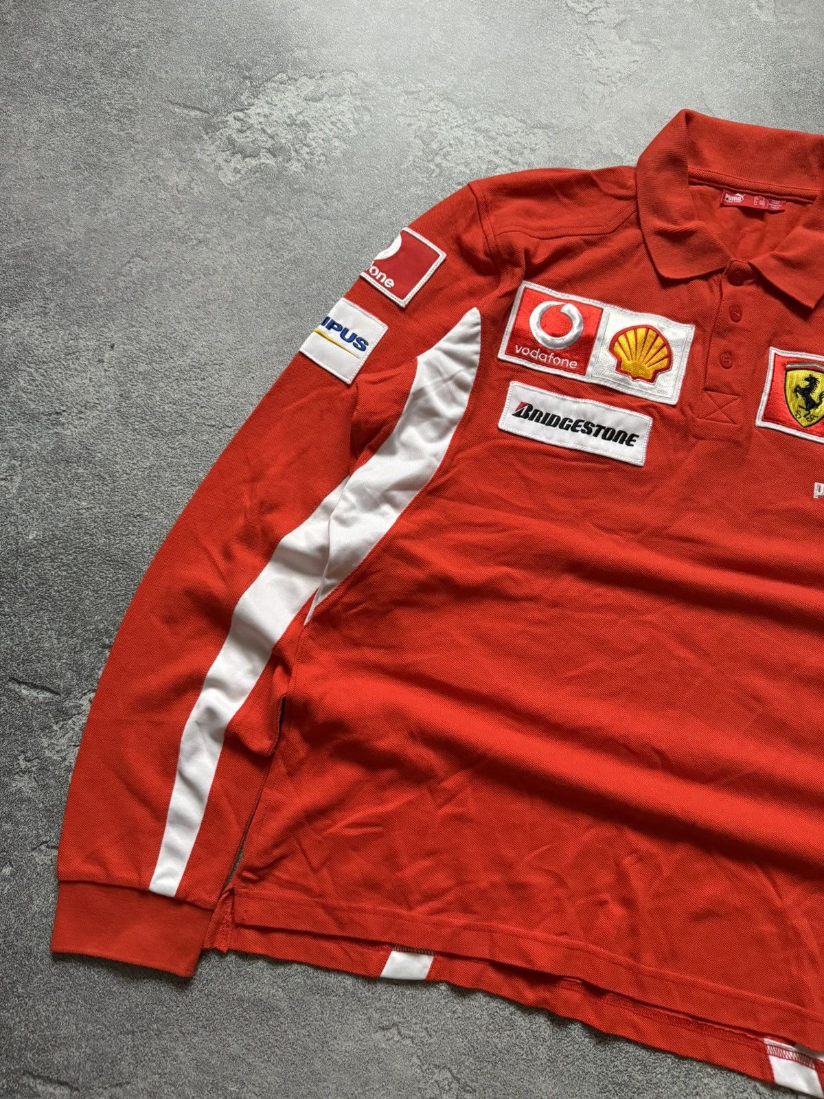 Ferrari × Puma Puma L Ferrari red racing long sleeve polo tee jersey Size US L / EU 52-54 / 3 - 5 Thumbnail