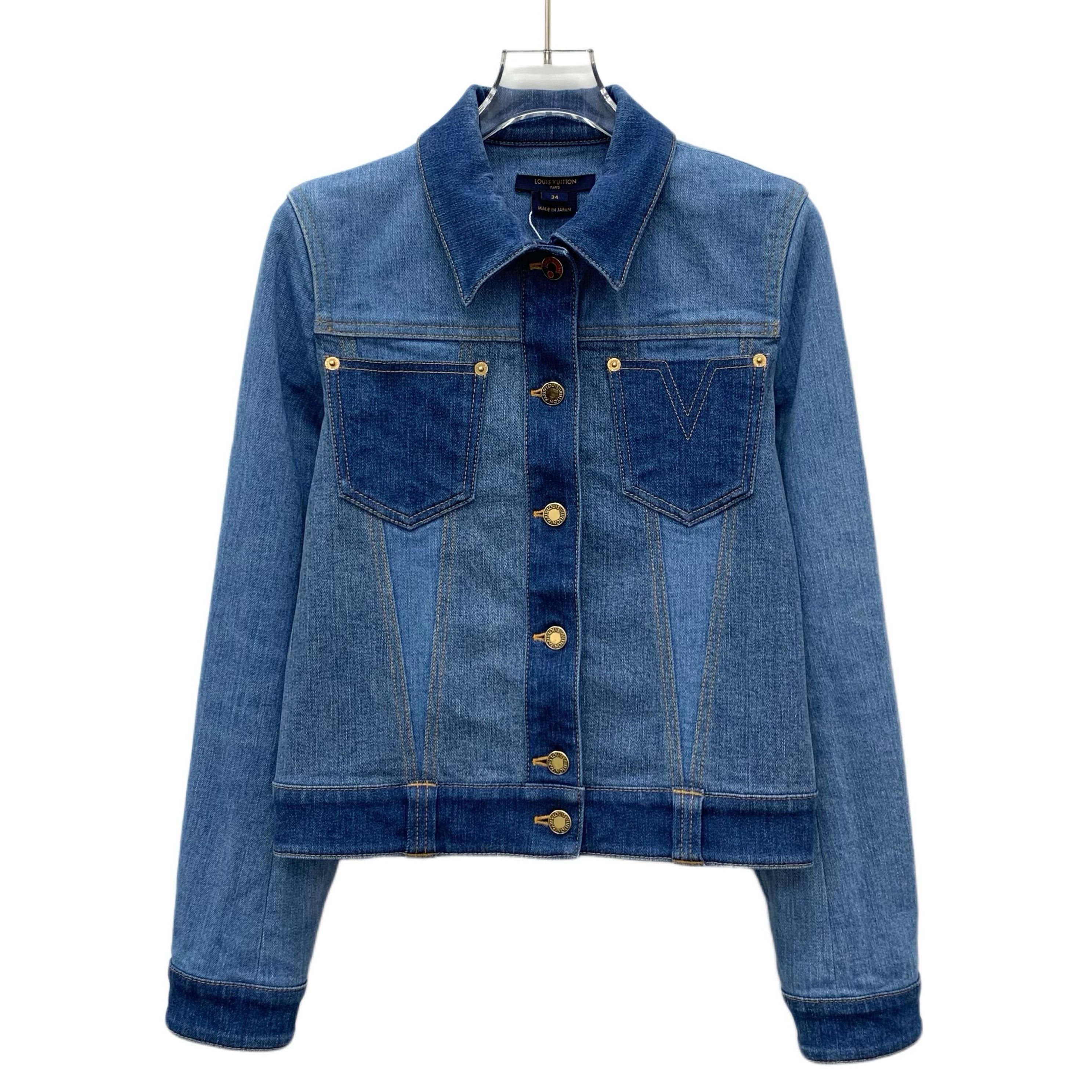 Louis Vuitton Louis Vuitton Jacket Paneled Denim Cotton Blue (Size XXS) Size XXS / US 00 / IT 34 - 1 Thumbnail