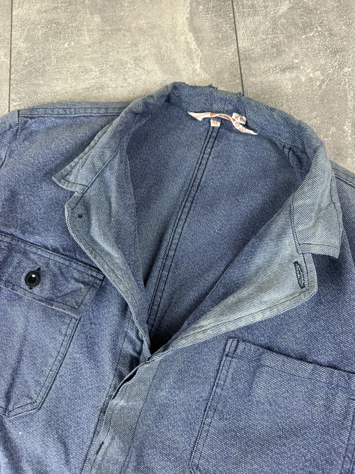 Le Laboureur Vintage Retro 70S Fischer Pecheur WorkWear Chore Jacket Size US L / EU 52-54 / 3 - 9 Thumbnail
