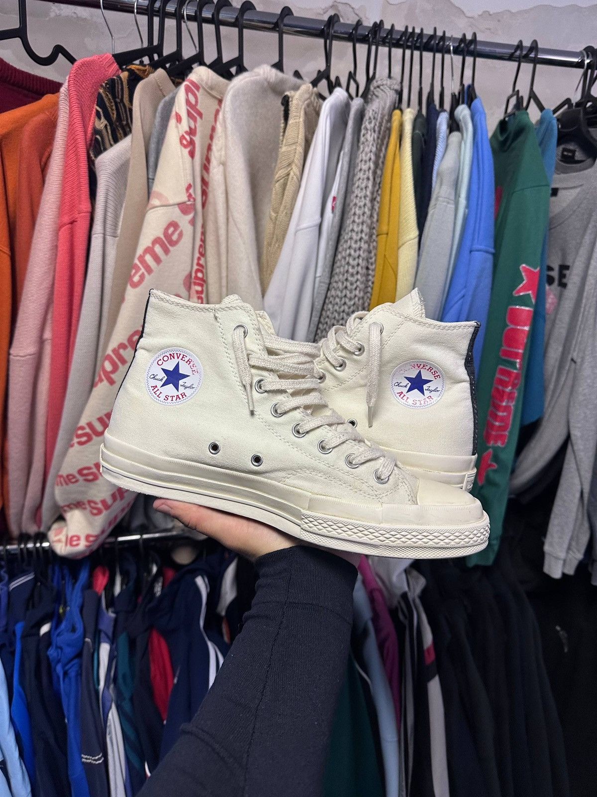 CDG by Comme des Garcons Vintage CDG Comme Des Garcons Play Converse Sneakers US 10 Size US 10 / EU 43 - 5 Thumbnail