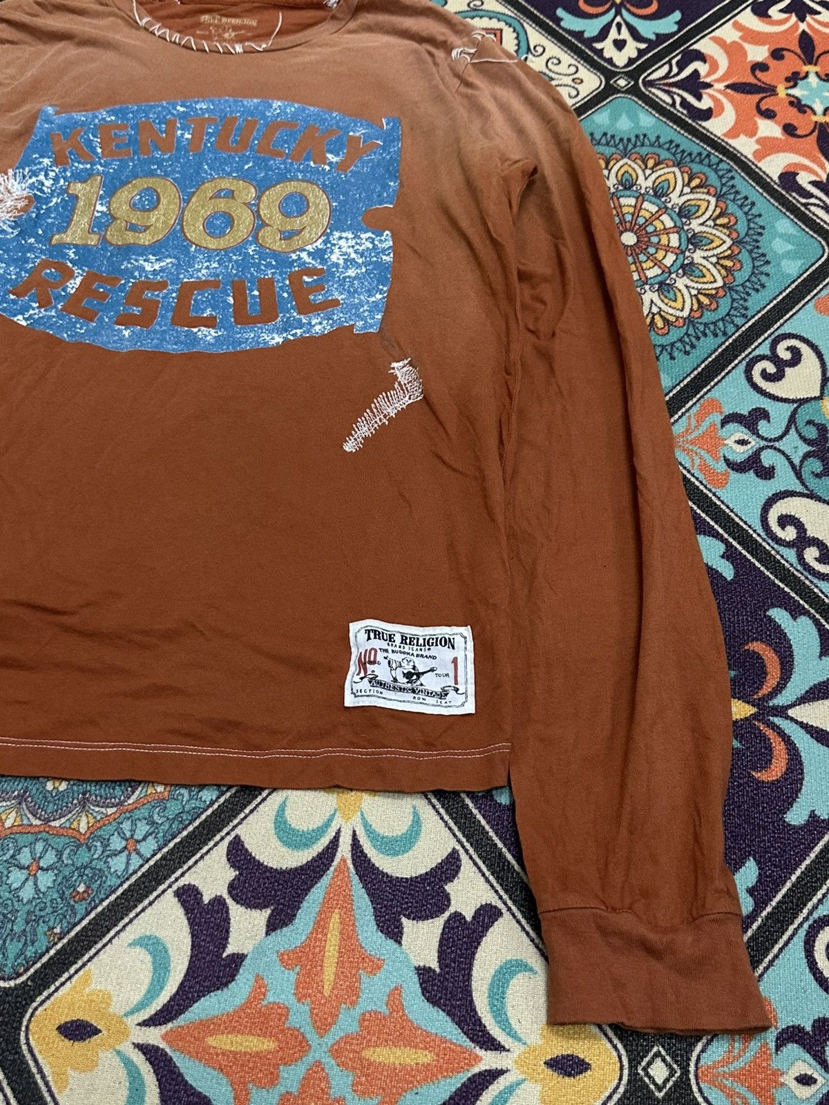 True Religion True Religion White Stitching L/S Shirt Size US M / EU 48-50 / 2 - 3 Thumbnail