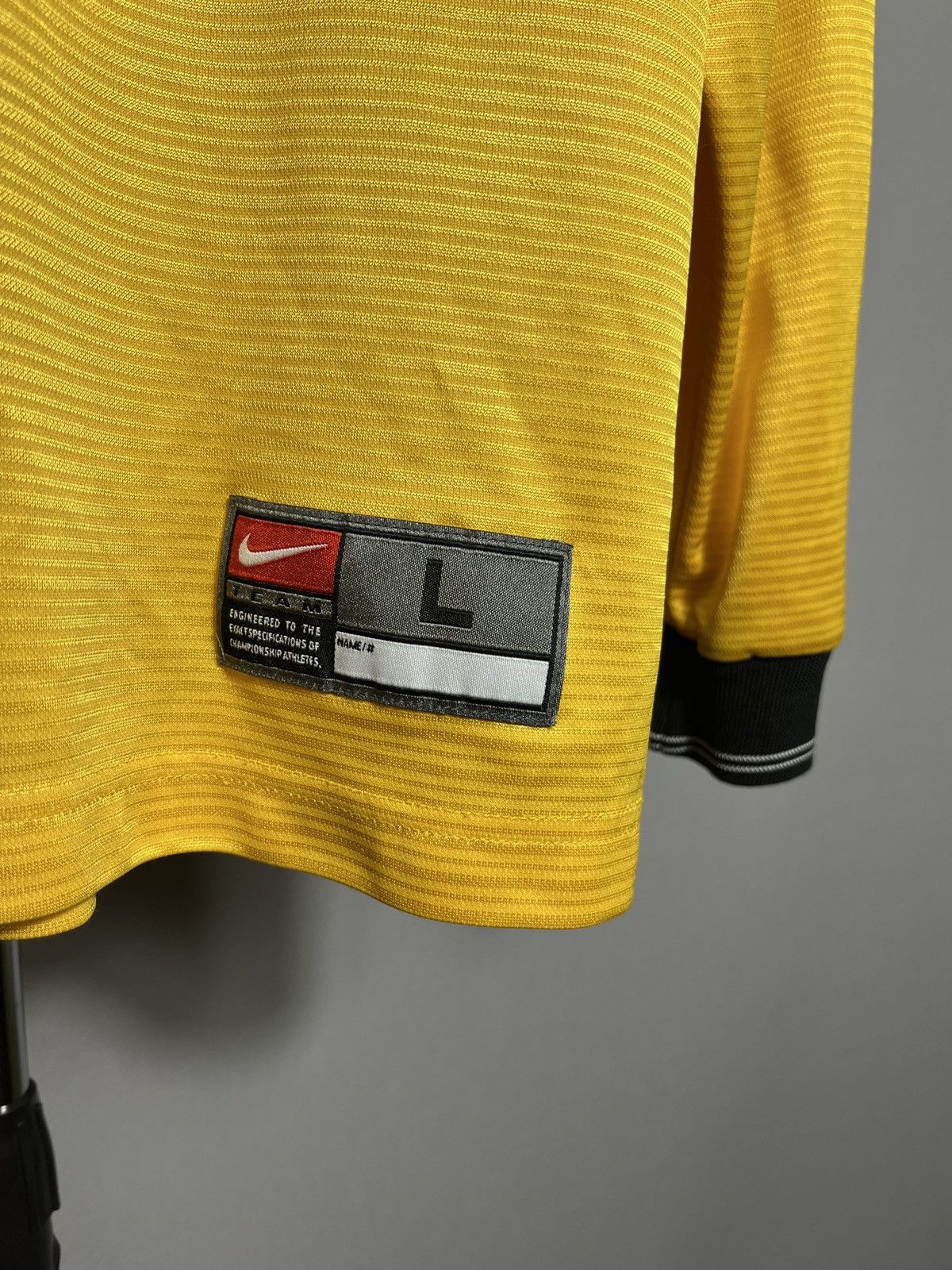 Nike × Vintage Vintage Nike bloke core y2k swoosh goalkeeper jersey 90 mens Size US L / EU 52-54 / 3 - 4 Thumbnail