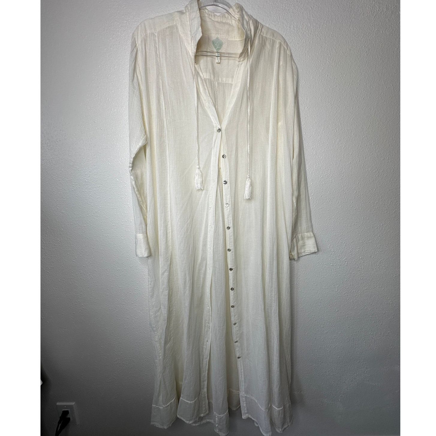 Other Z&L Europe Maxi Boho Button Front Tassel Long Sleeve Coverup Size S / US 4 / IT 40 - 3 Thumbnail