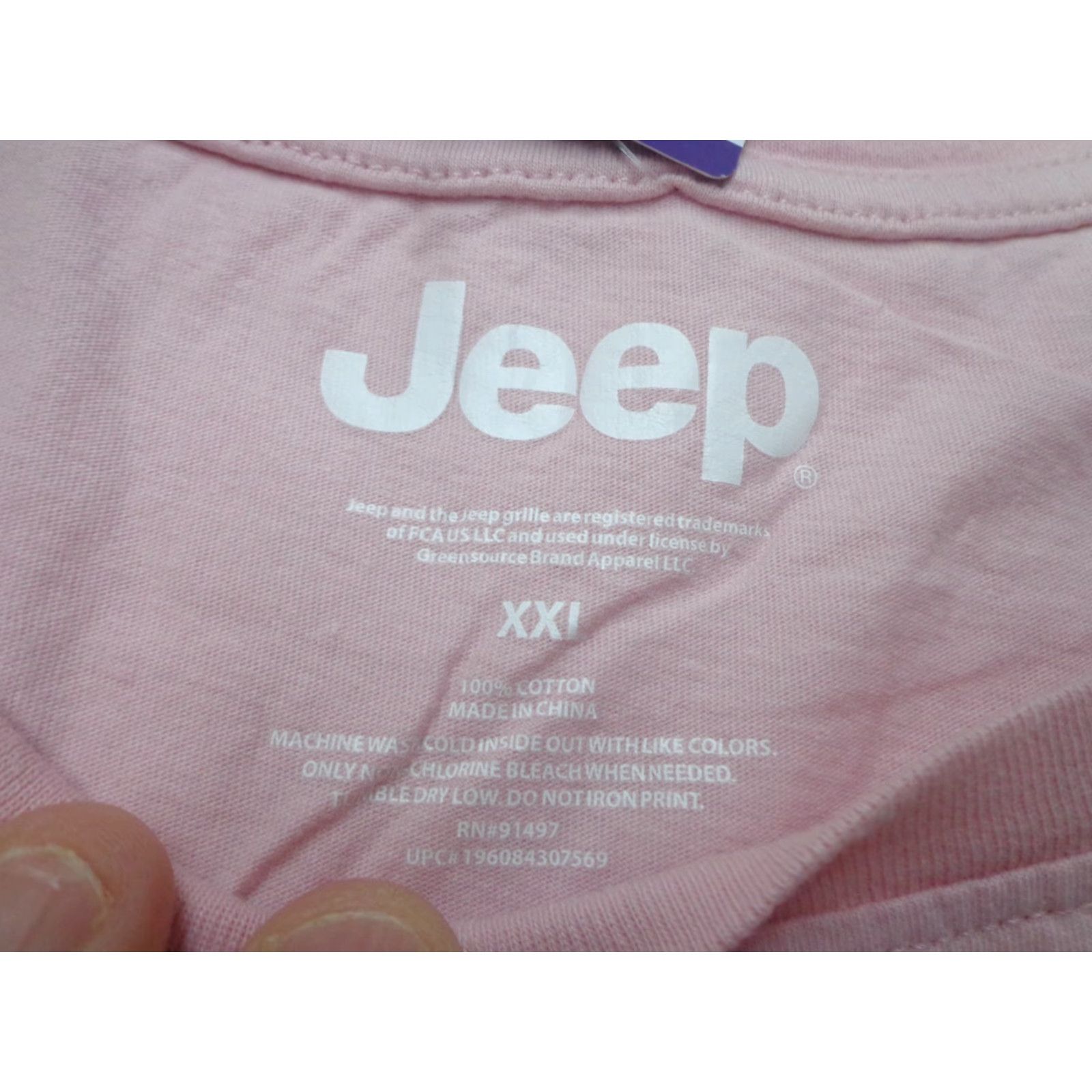 Jeep JEep Journey Beyond Pink T Shirt 2XL Unisex Adults Regular Cotton Shirt Pink Size XXL / US 16-18 / IT 52-54 - 3 Thumbnail