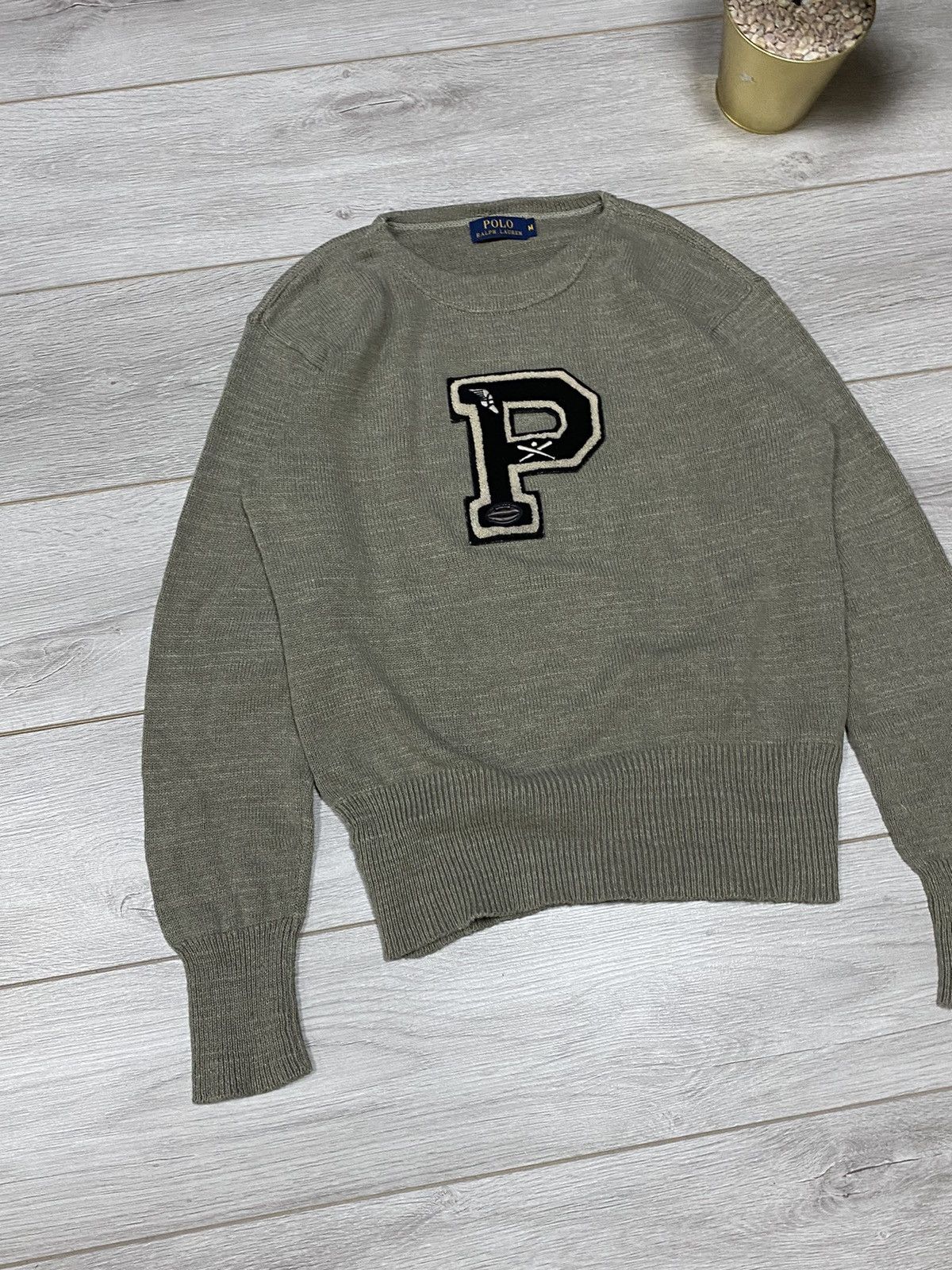 Vintage POLO 🏈 Ralph Lauren big P logo vintage knitted sweater Size US M / EU 48-50 / 2 - 6 Thumbnail