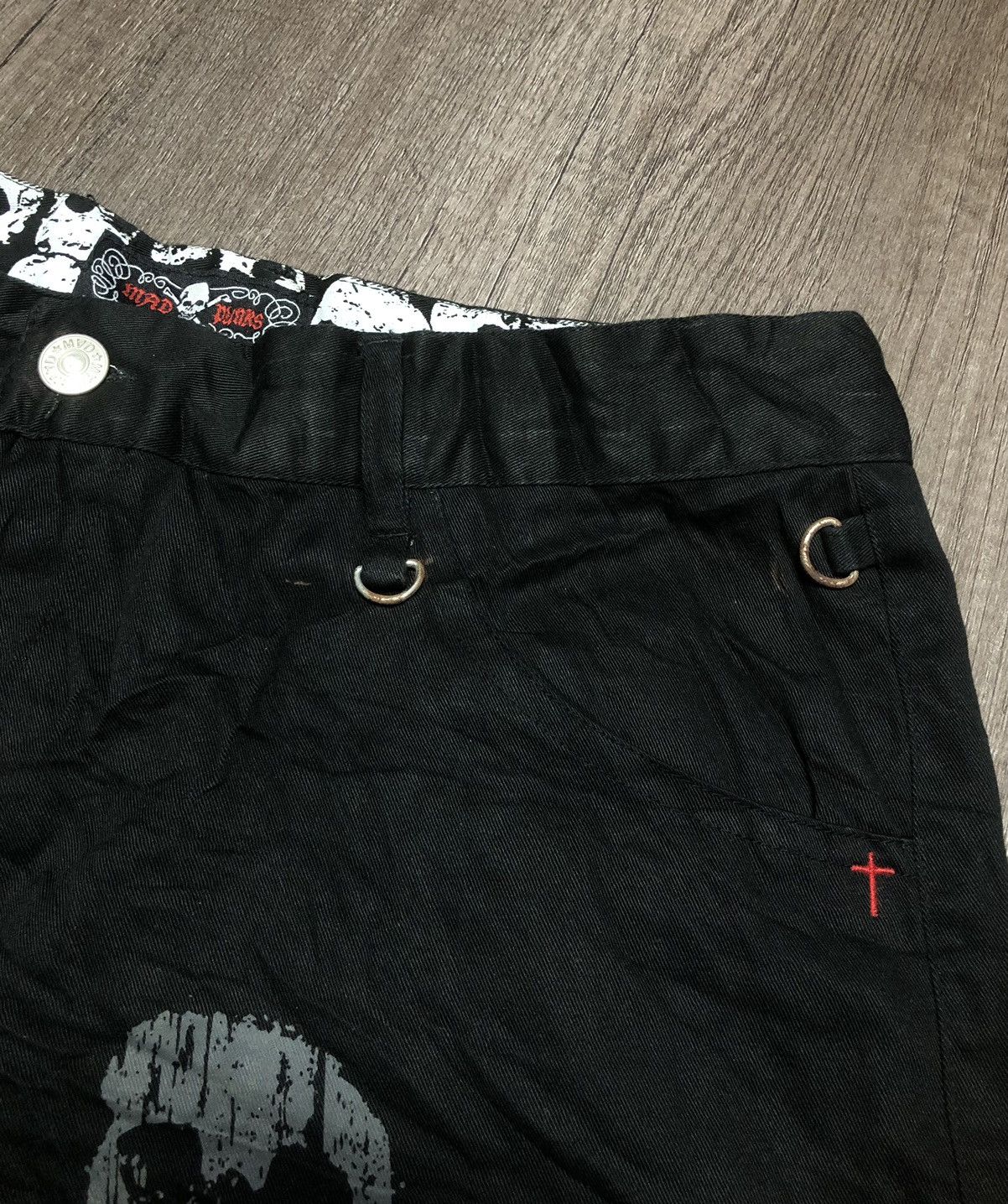 Japanese Brand MAD PUNKS SKULL DESIGN BONDAGE STYLE BOOTCUT PANT Size US 32 / EU 48 - 19 Thumbnail