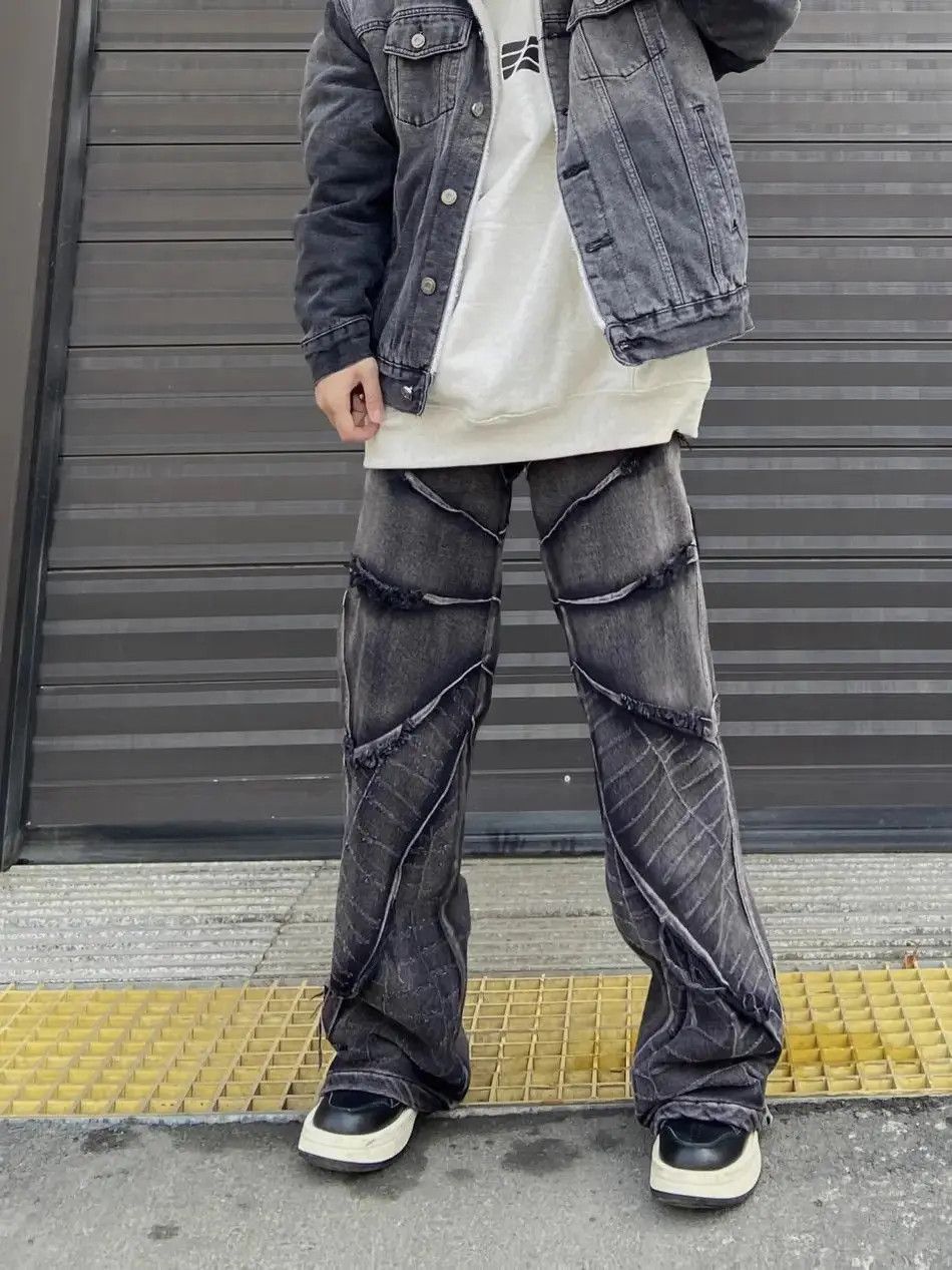 Japanese Brand Hip Hop Loose Straight Floor Dragging Jeans Size US 32 / EU 48 - 3 Thumbnail