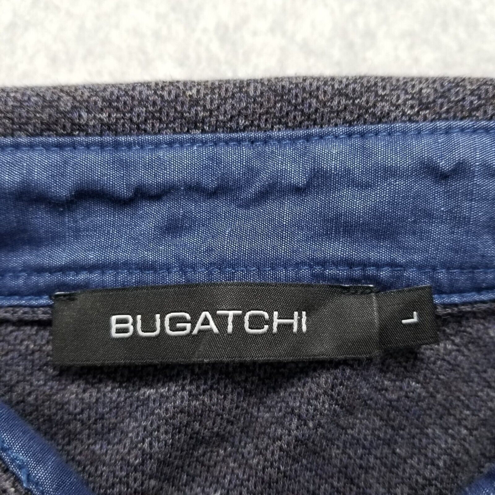 BUGATCHI Bugatchi Shirt Mens L Button Up Long Sleeve Knit Casual Size US L / EU 52-54 / 3 - 6 Thumbnail