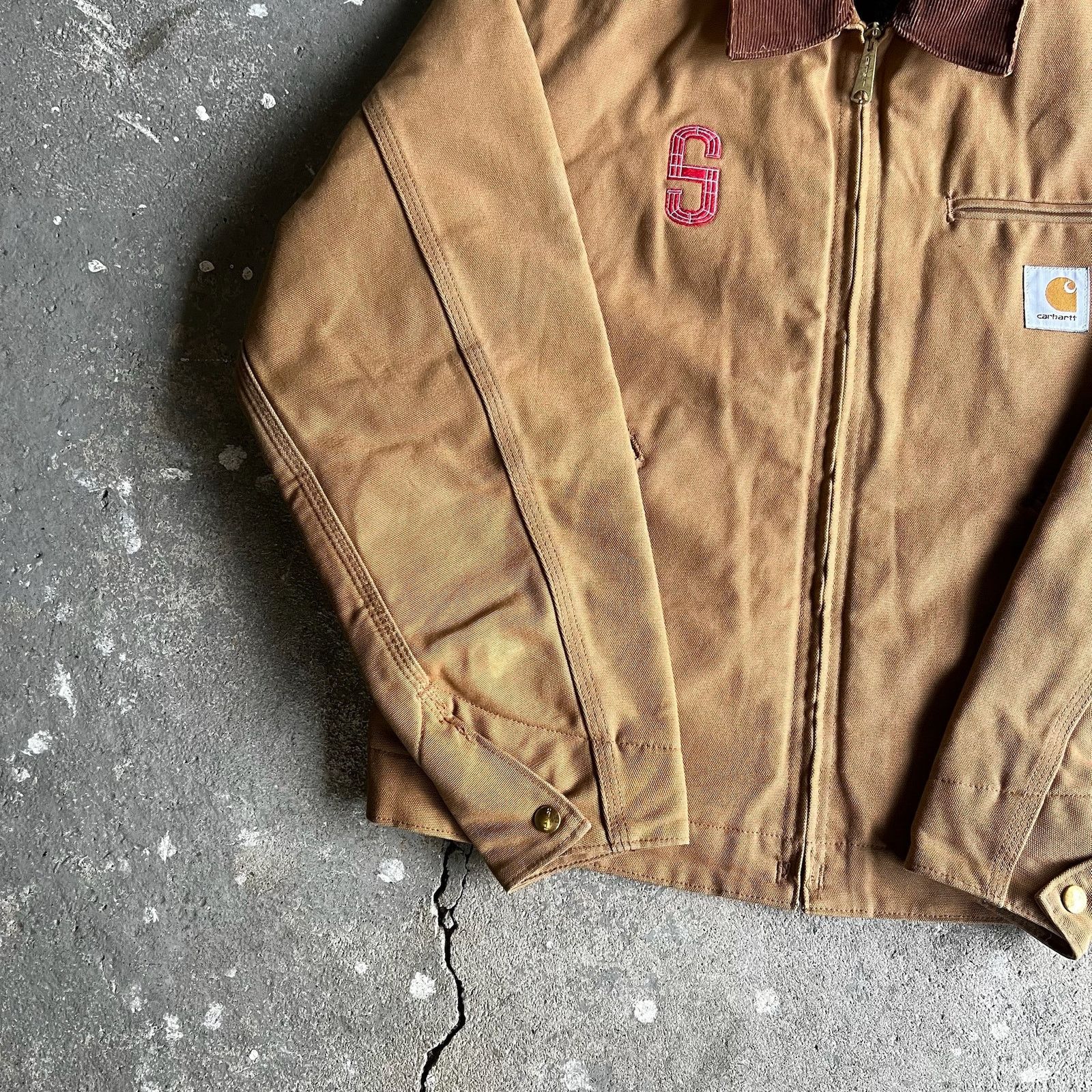 Carhartt × Vintage Carhartt brown detroit work wear jacket Size US S / EU 44-46 / 1 - 4 Thumbnail