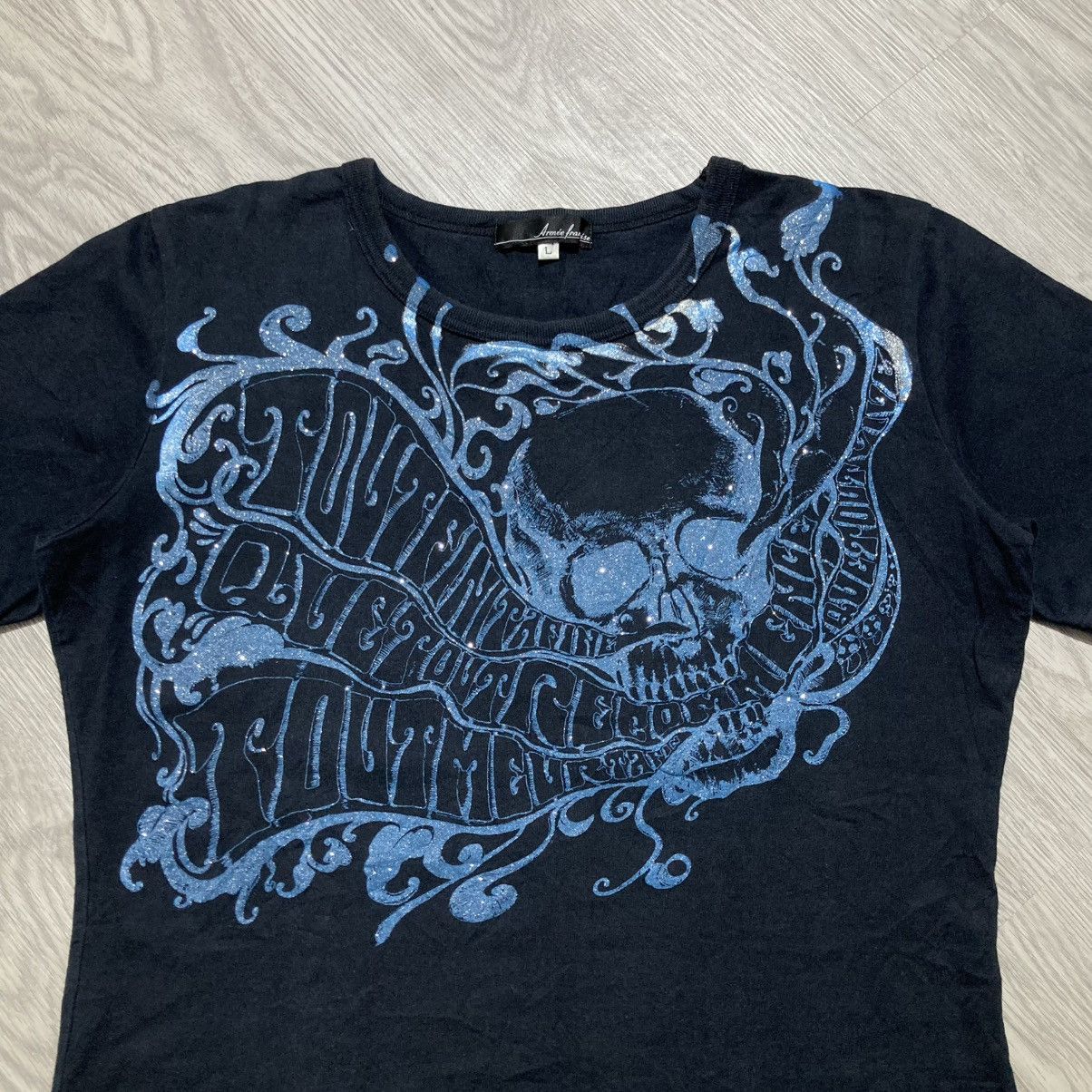 20471120 2000s Armee Skull Ghost Punk Logo Tee Gothic Grunge Style Size US M / EU 48-50 / 2 - 2 Thumbnail