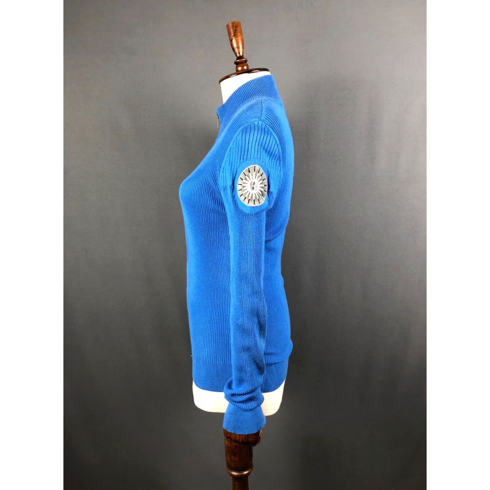 Vintage Bikkembergs Full Zip Top Cotton Blue Women M Regular Fit Shirt XS? Size M / US 6-8 / IT 42-44 - 2 Thumbnail
