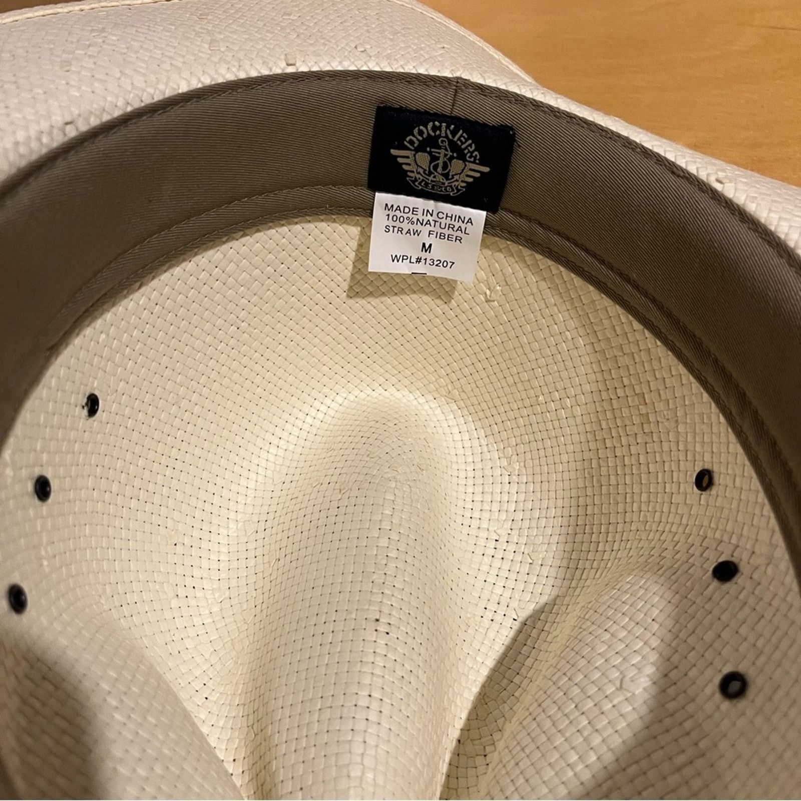 Dockers Docker's Safari Wide Brim Straw Hat Men’s Size Medium M Tan Size ONE SIZE - 8 Thumbnail