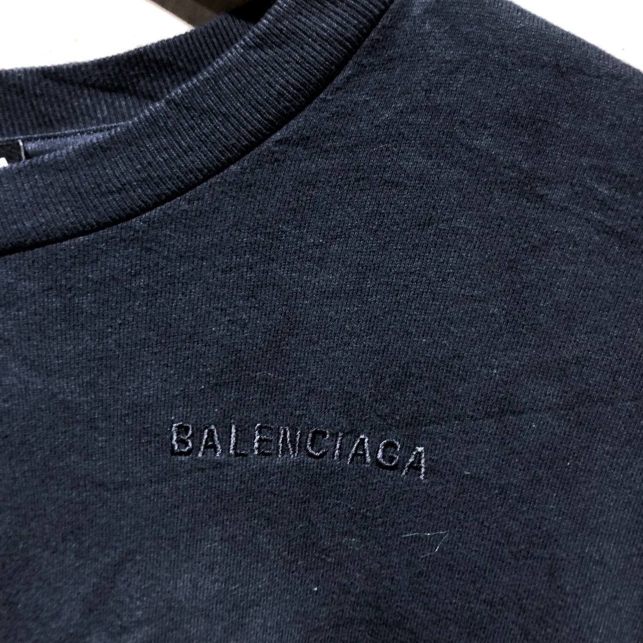 Balenciaga Balenciaga Spell out logo embroidered crewneck long sleeves Size S / US 4 / IT 40 - 8 Thumbnail