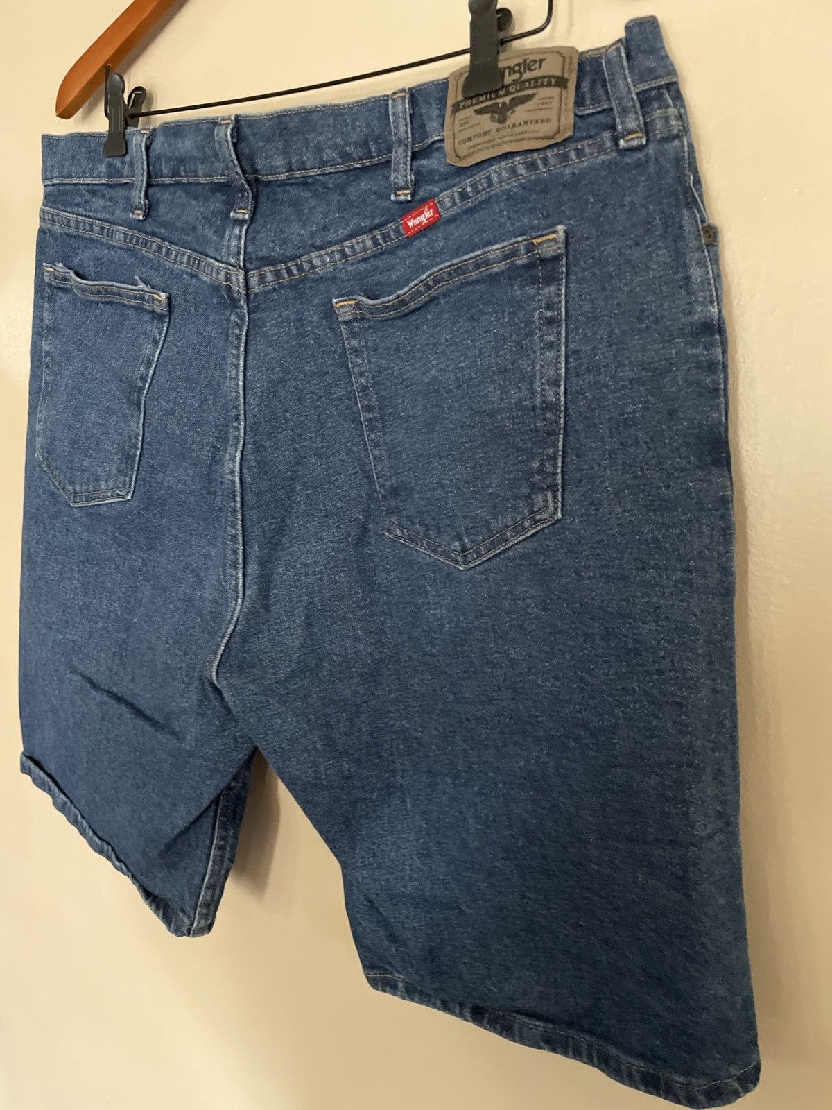 Designer × Vintage × Wrangler Wrangler Denim Blue Jean Shorts Jorts Waist 38 Relaxed Fit Size US 38 / EU 54 - 8 Thumbnail