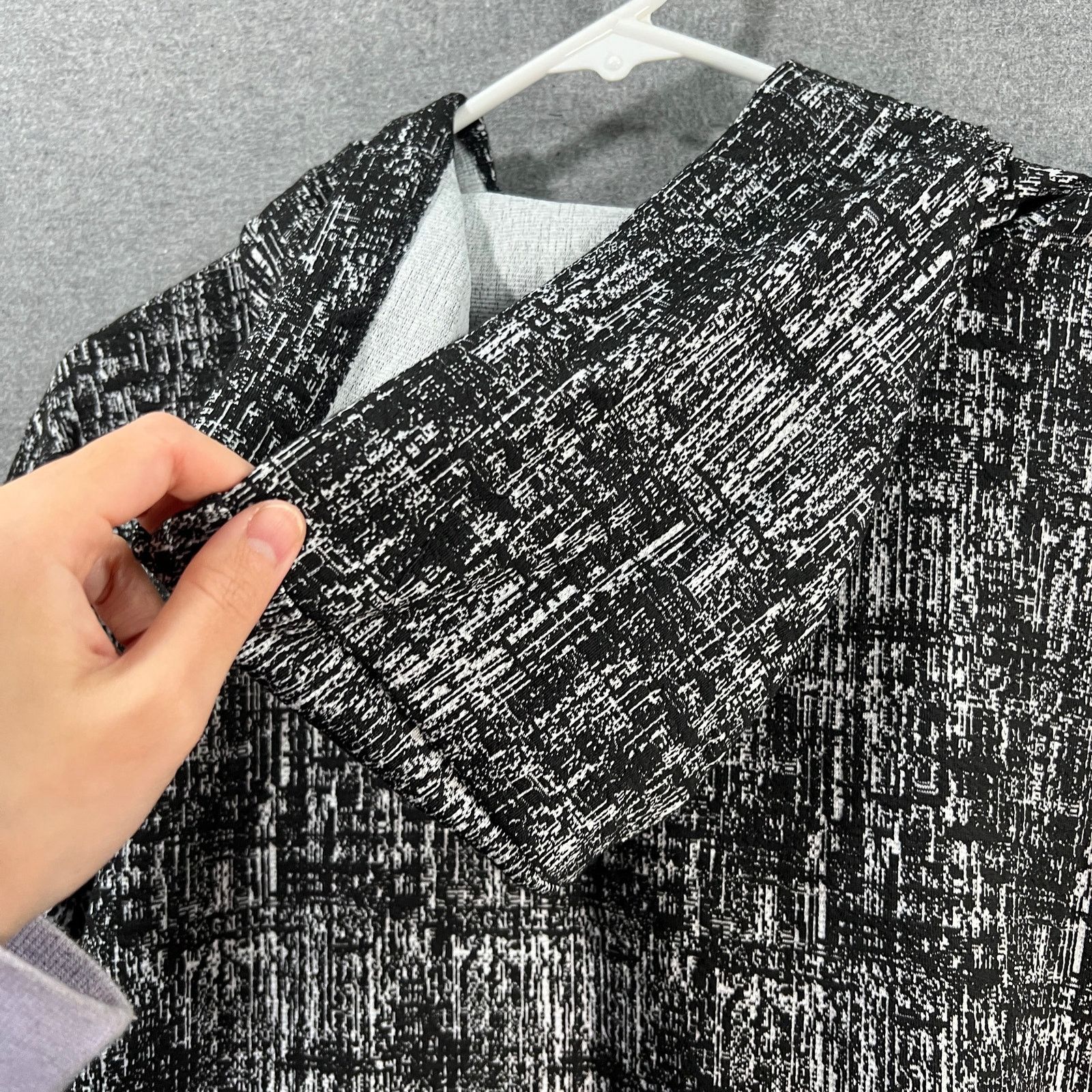 Other J Jason Wu Knit Plaid Hoodie Sweatshirt Black Size XL / US 12-14 / IT 48-50 - 10 Thumbnail