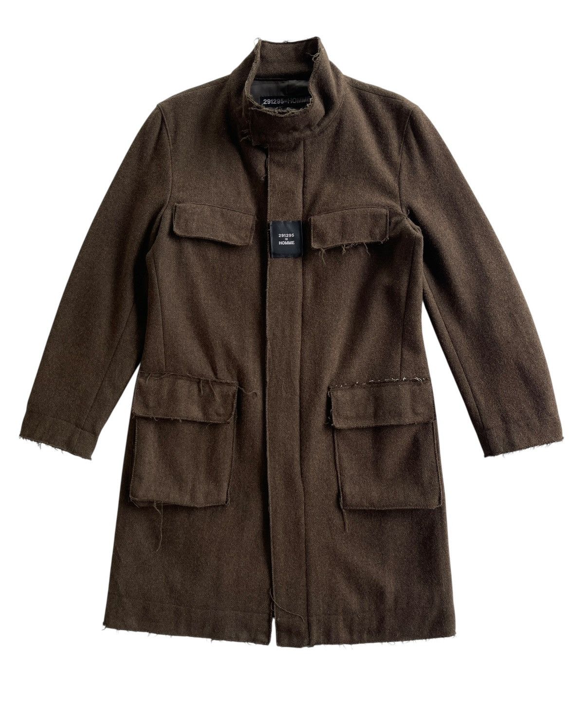 291295=Homme 291295 Homme Olive Green Cutoff Archive Coat Size US M / EU 48-50 / 2 - 2 Thumbnail