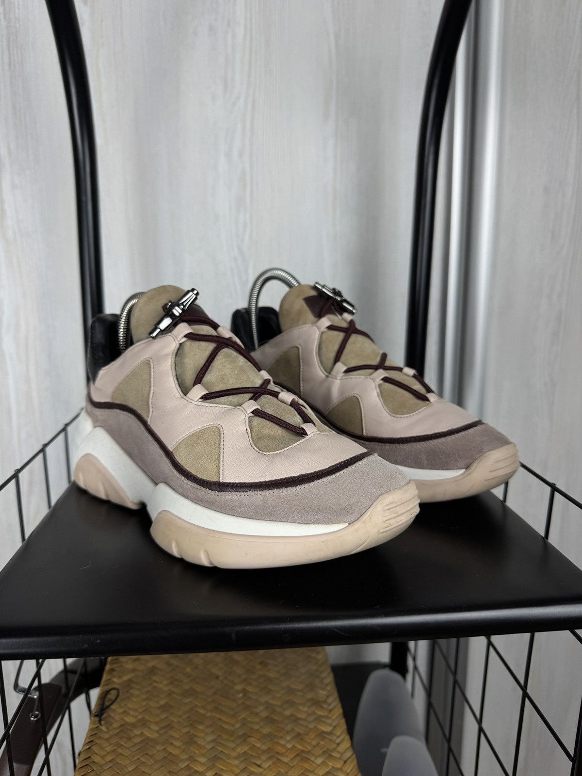 Longchamp LONGCHAMP Freeminder Cloud Beige Suede Sneakers Women’s 38 Size US 8 / IT 38 - 4 Thumbnail