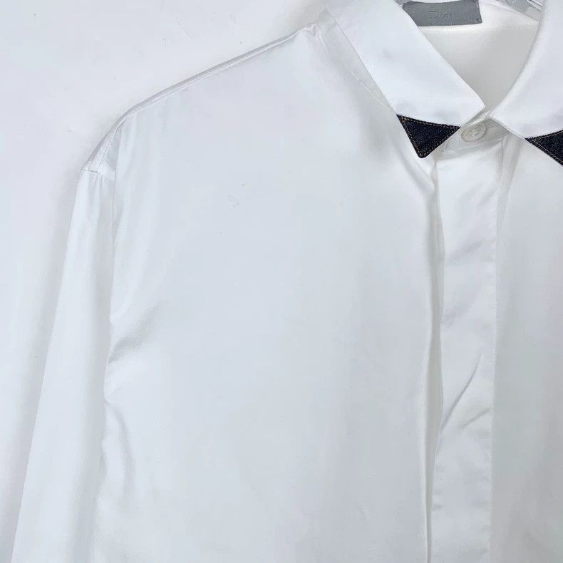 Dior Dior Size 37 White pointed collar design single-breasted co Size US XXS / EU 40 - 3 Thumbnail