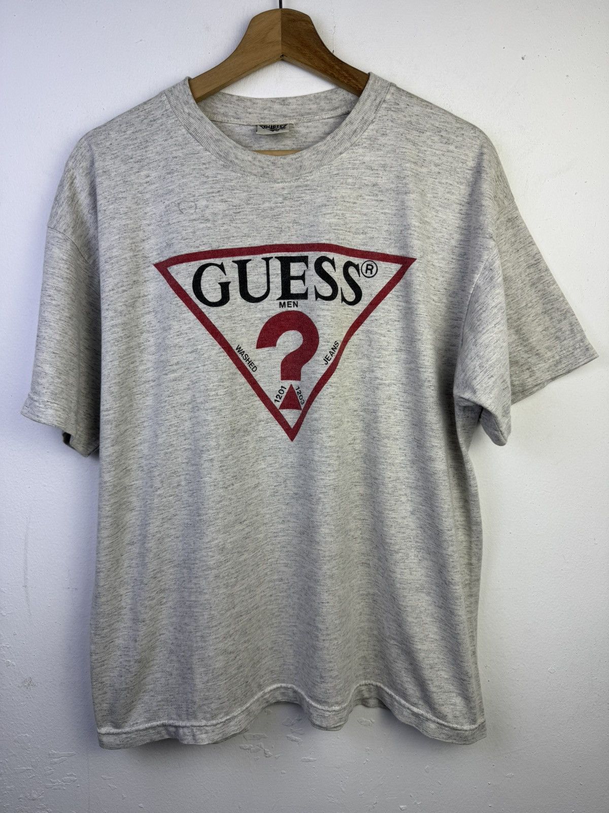 Guess vintage-style Guess Jeans men's logo T-shirt in grey Size US M / EU 48-50 / 2 - 1 Thumbnail