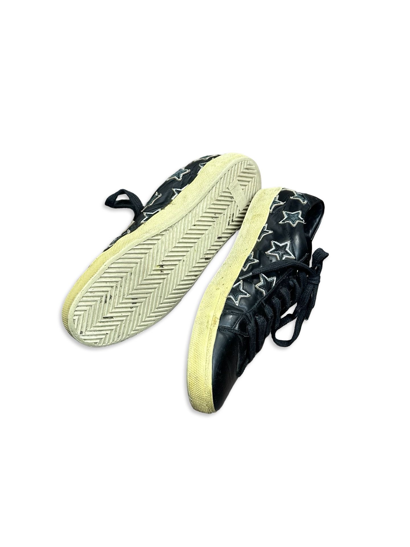 Yves Saint Laurent YSL distressed star low top leather shoes Size US 7 / EU 40 - 5 Thumbnail