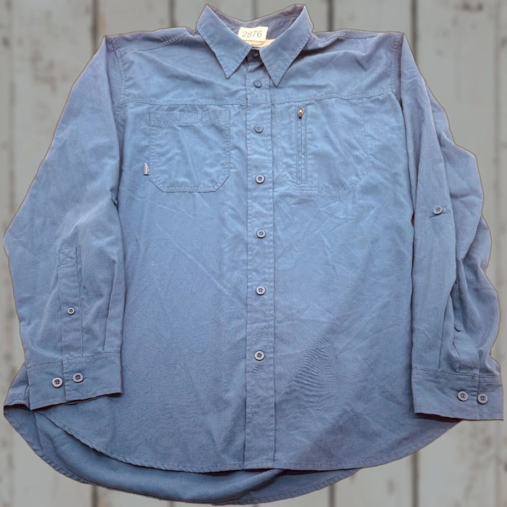 Eddie Bauer Eddie Bauer Button-Up Shirt Mens Large Blue Lightweight Fishing Shirt 2876 Size US L / EU 52-54 / 3 - 1 Thumbnail