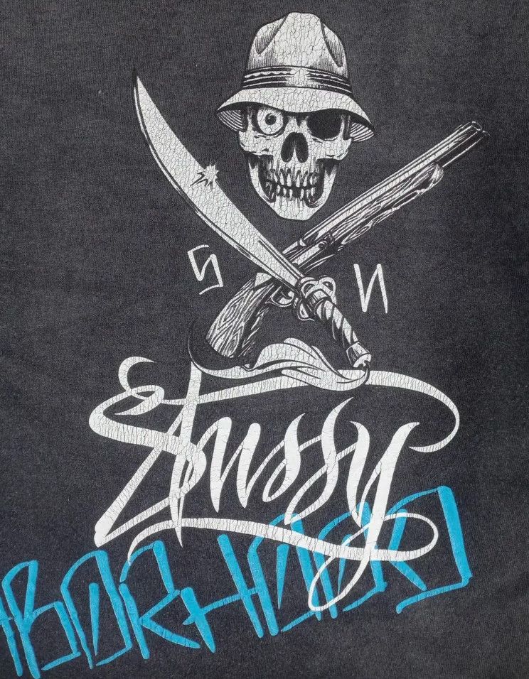 Stussy Rare Vintage Stussy X Neighborhood Boneyards Tshirt Size US M / EU 48-50 / 2 - 10 Thumbnail