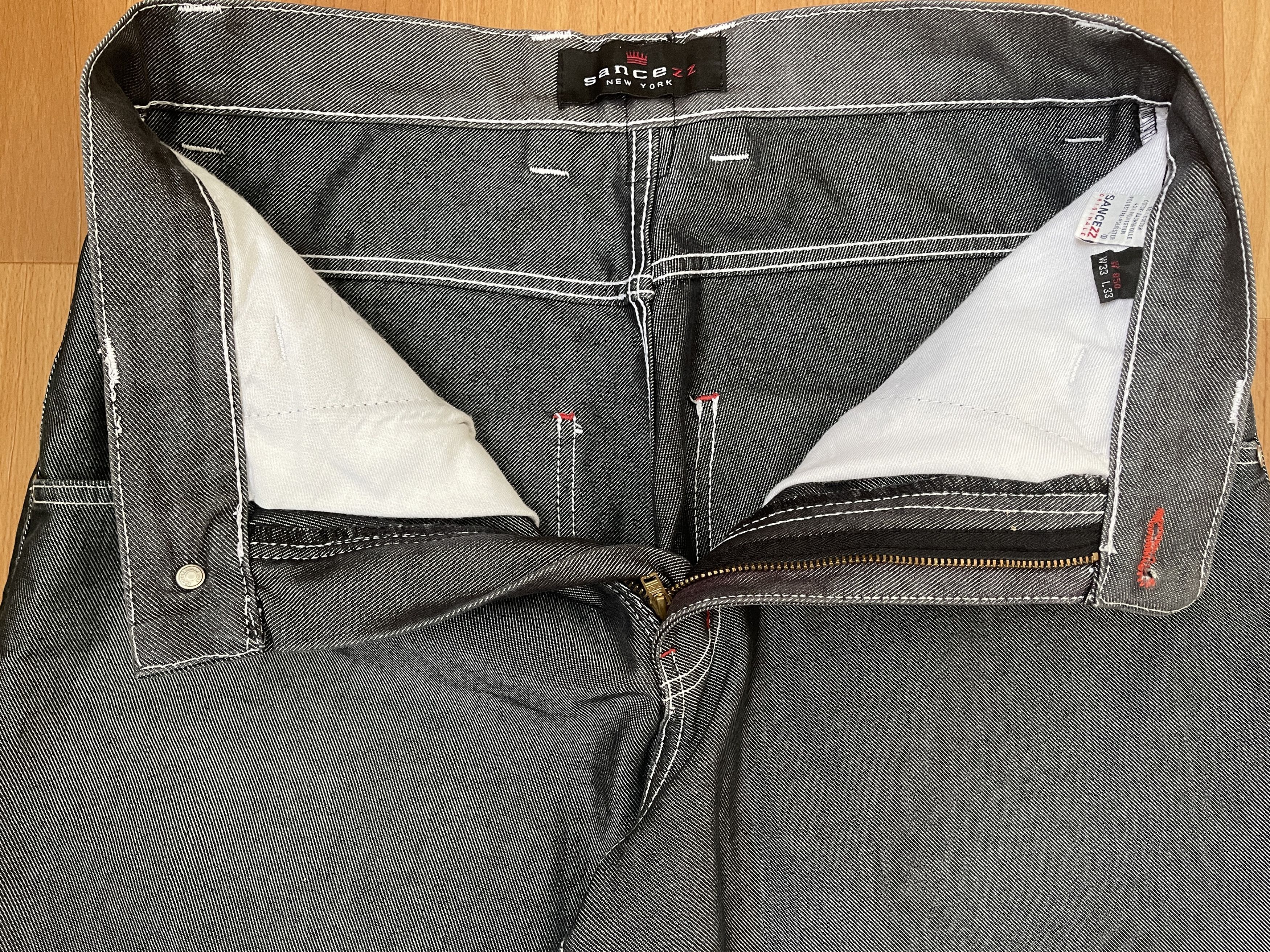Other Sancezz jeans, shiny, vintage baggy, silver, metallic Y2K 32 Size US 32 / EU 48 - 17 Thumbnail