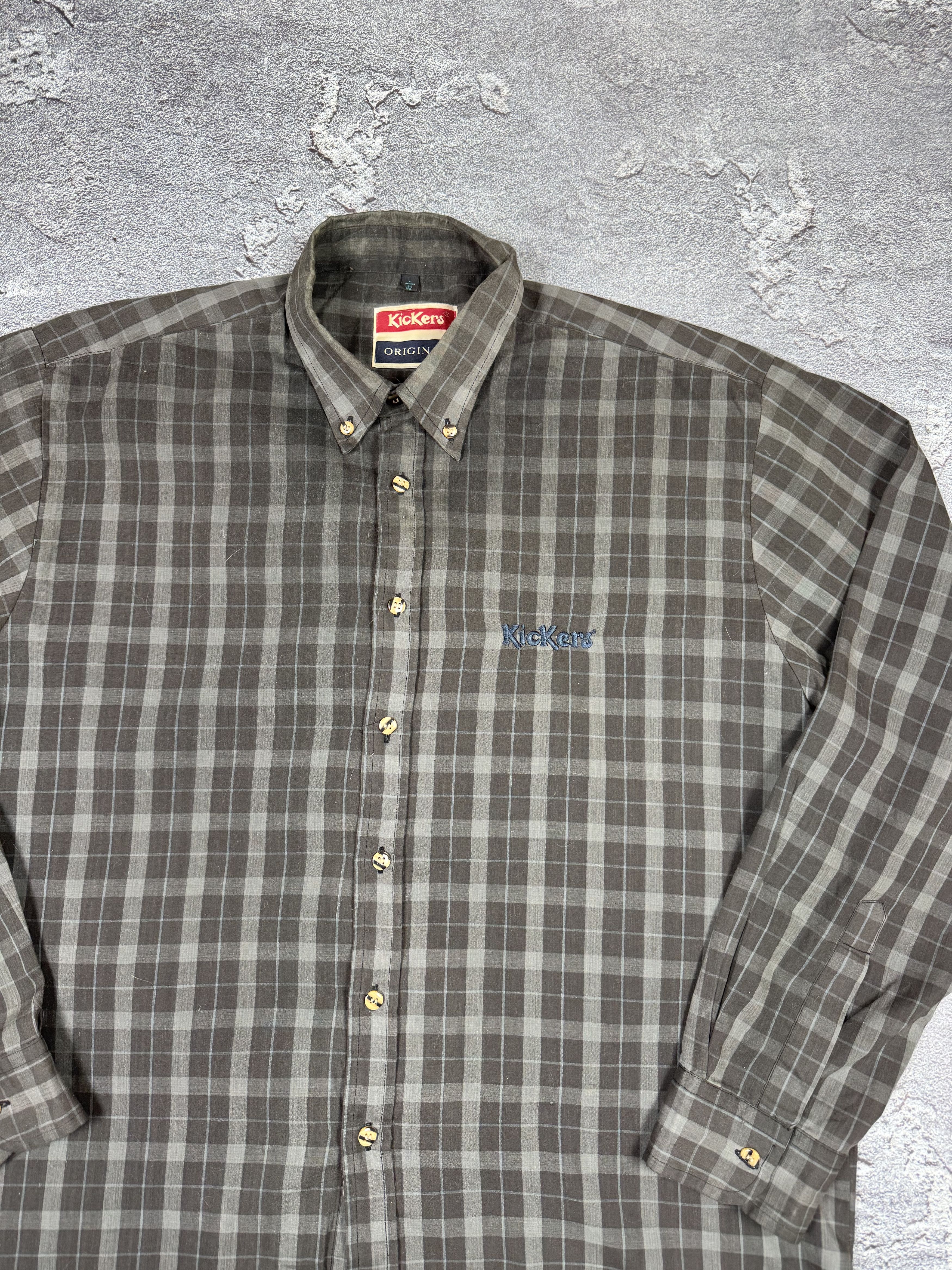 If Six Was Nine Kickers VTG Plaid 90s Shirt Button Size L Y2K Retro Size US XL / EU 56 / 4 - 4 Thumbnail