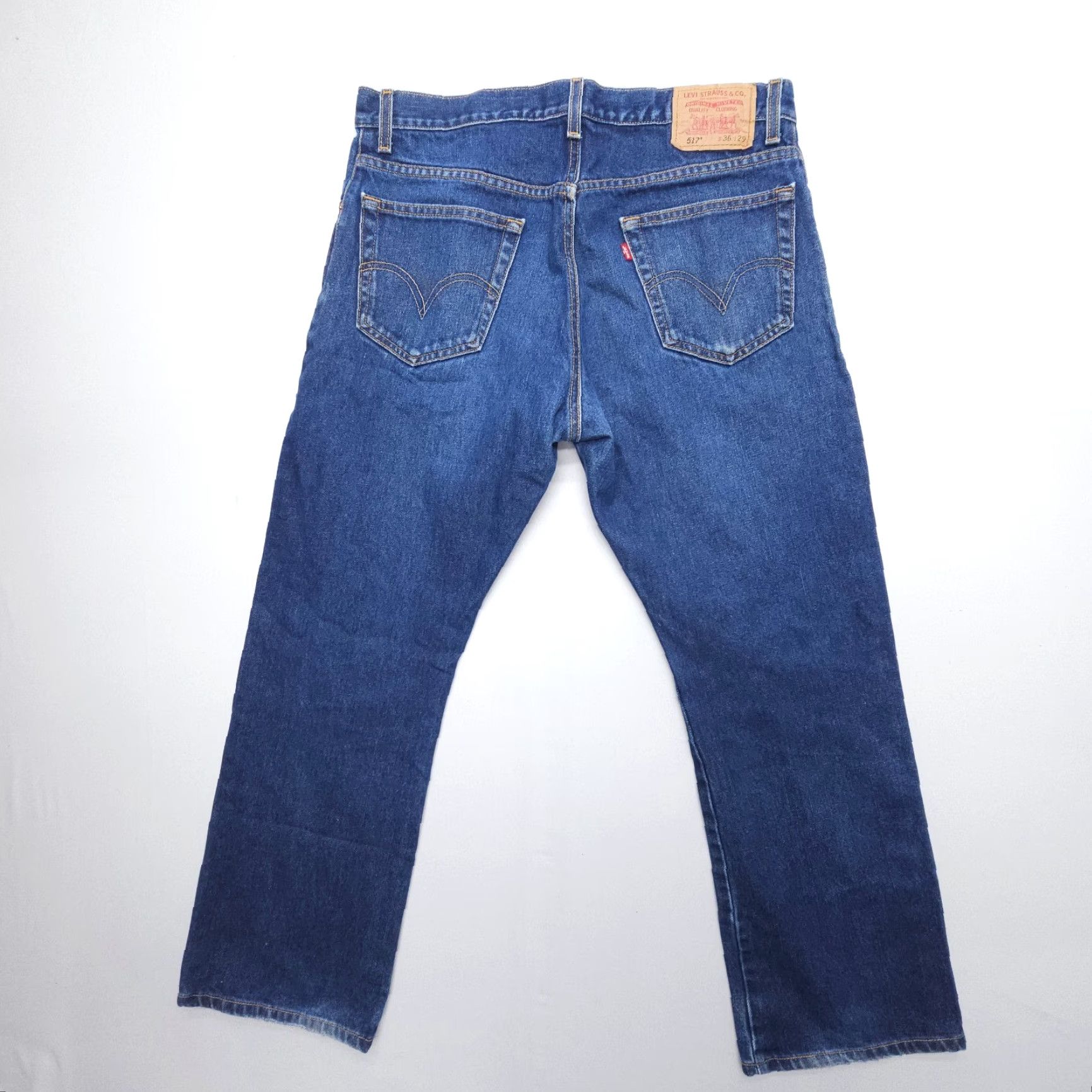 Levi's VINTAGE Levi's Jeans 517 Brand Levi's 517 Bootcut Men 36 Dark Wash Denim 5-Pocket Cowboy USA Western 2000s Mens Size US 36 / EU 52 - 2 Thumbnail